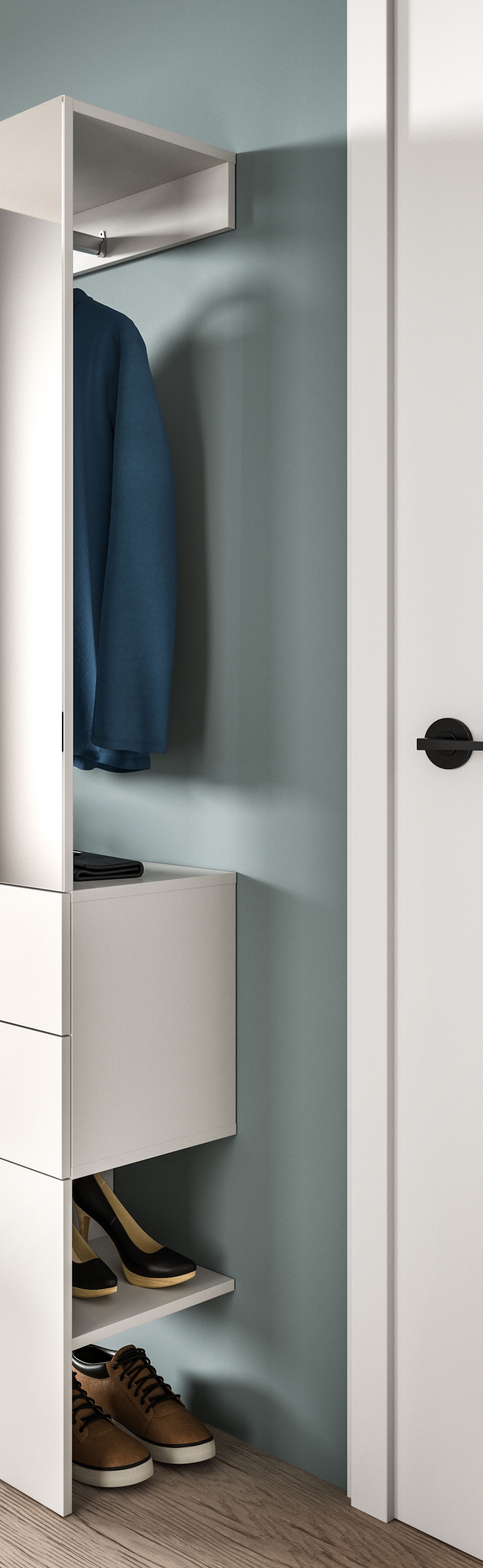 Home affaire Garderobenpaneel 1 Stk. tlg. Lumo, Gardeobenpaneel Höhe 190 cm, 2 Schubkästen, platzsparend,Flur