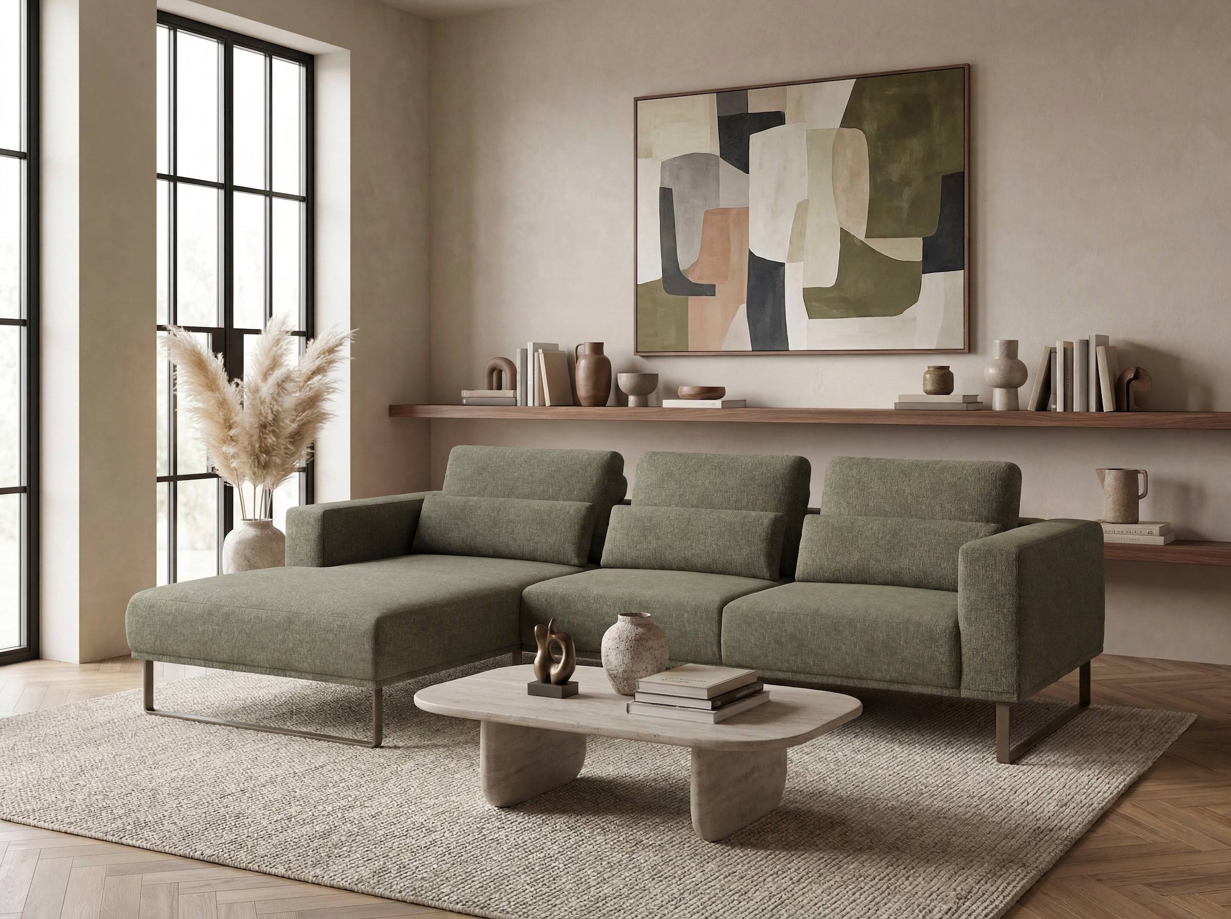 Musterring Ecksofa »JUSTB! PM100, stilvoller Lounge-Komfort von Musterring« Kollektion Bettina Zimmermann, optionaler Sitzvorzug & Fuß-Auswahl