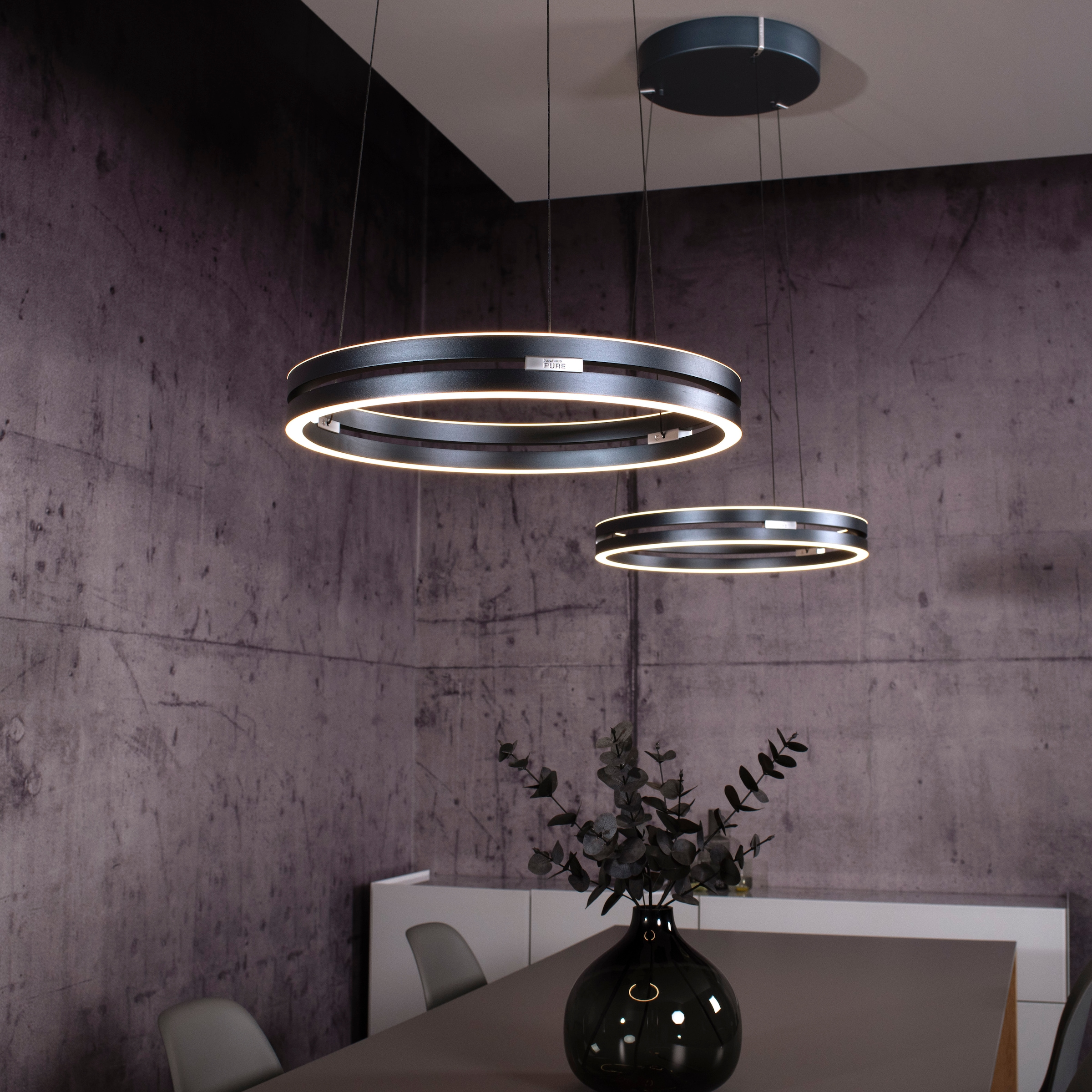 Neuhaus PURE LED Pendelleuchte »PURE E-Loop« LED-Board 1 Stk. warmweiß - kaltweiß e-LIFT® Funktion, CCT, dimmbar über Fernbedienung
