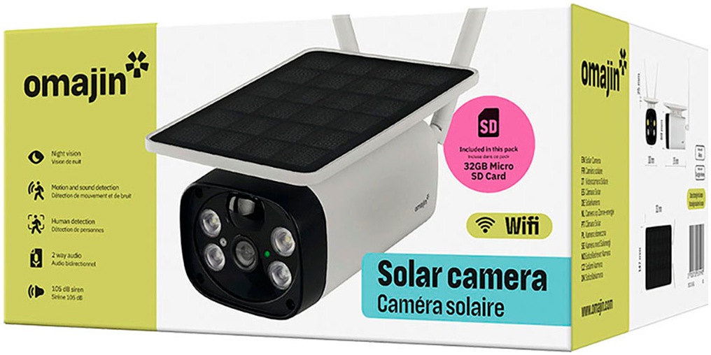 Omajin by Netatmo Überwachungskamera »Solar OMA-OSC-01-EU Solar mit Akku«, Außenbereich