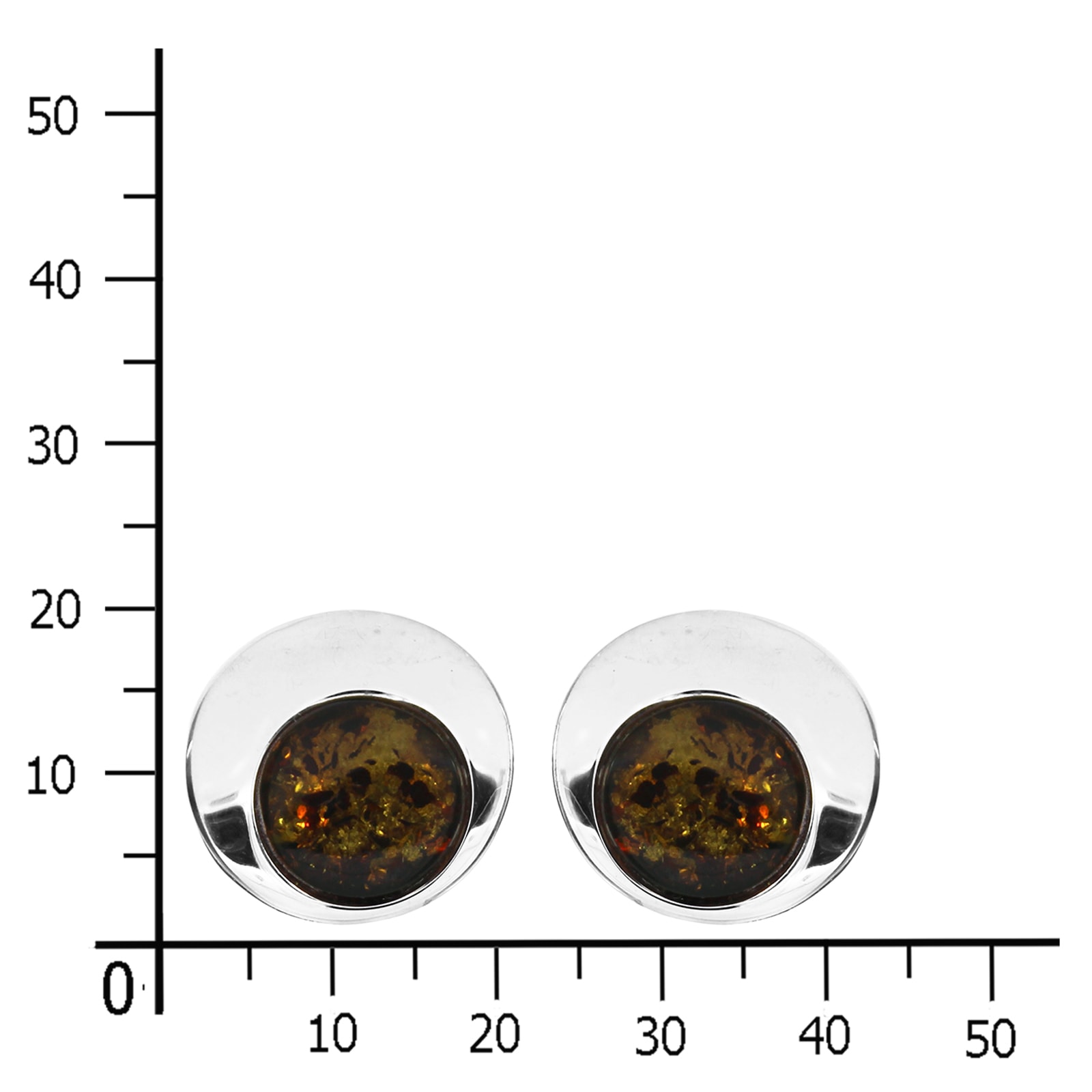 OSTSEE-SCHMUCK Paar Ohrstecker »- Alina - Silber 925/000 - Bernstein«