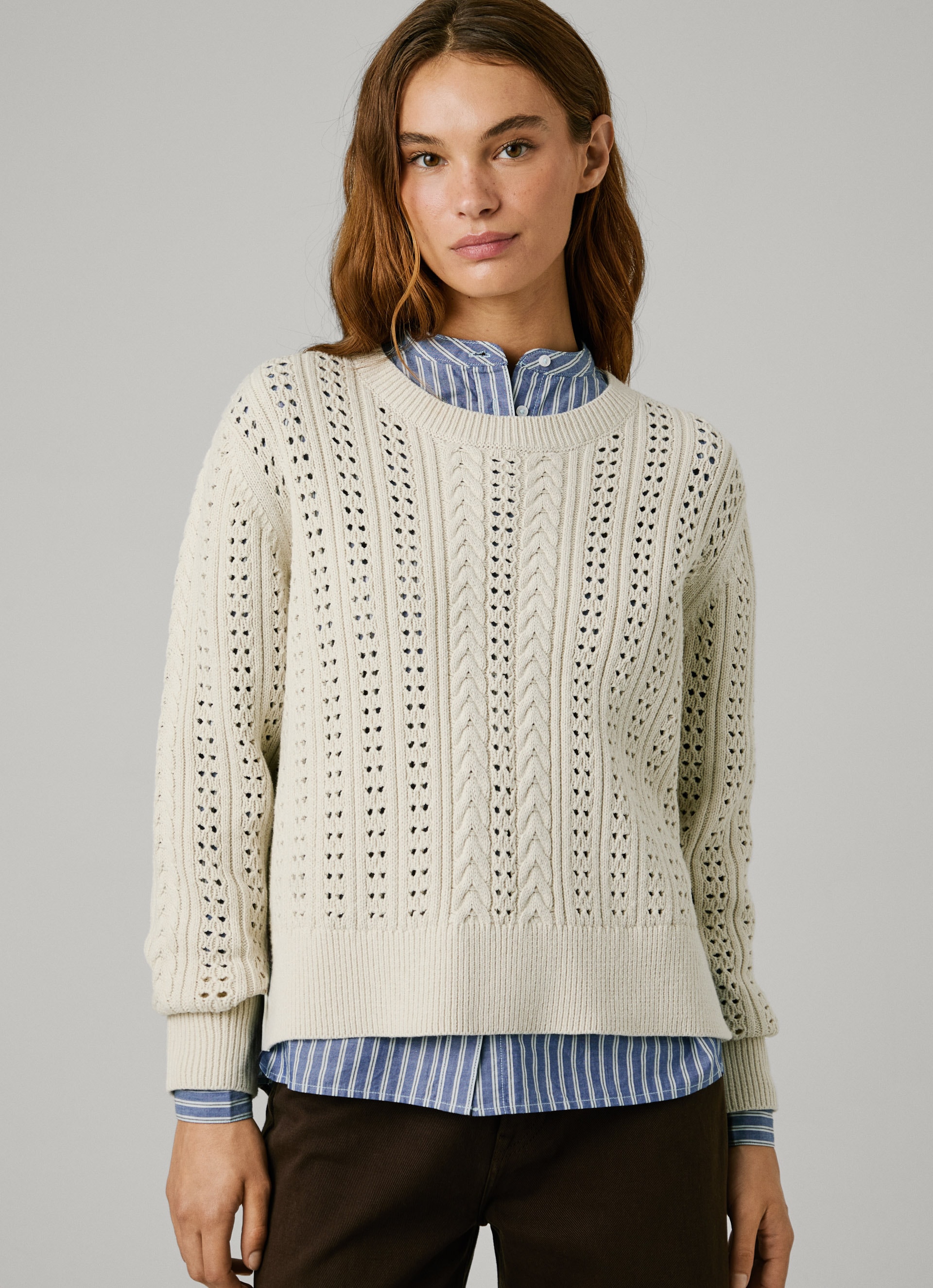 Pepe Jeans Strickpullover »CANDIDE« mit Lochmuster