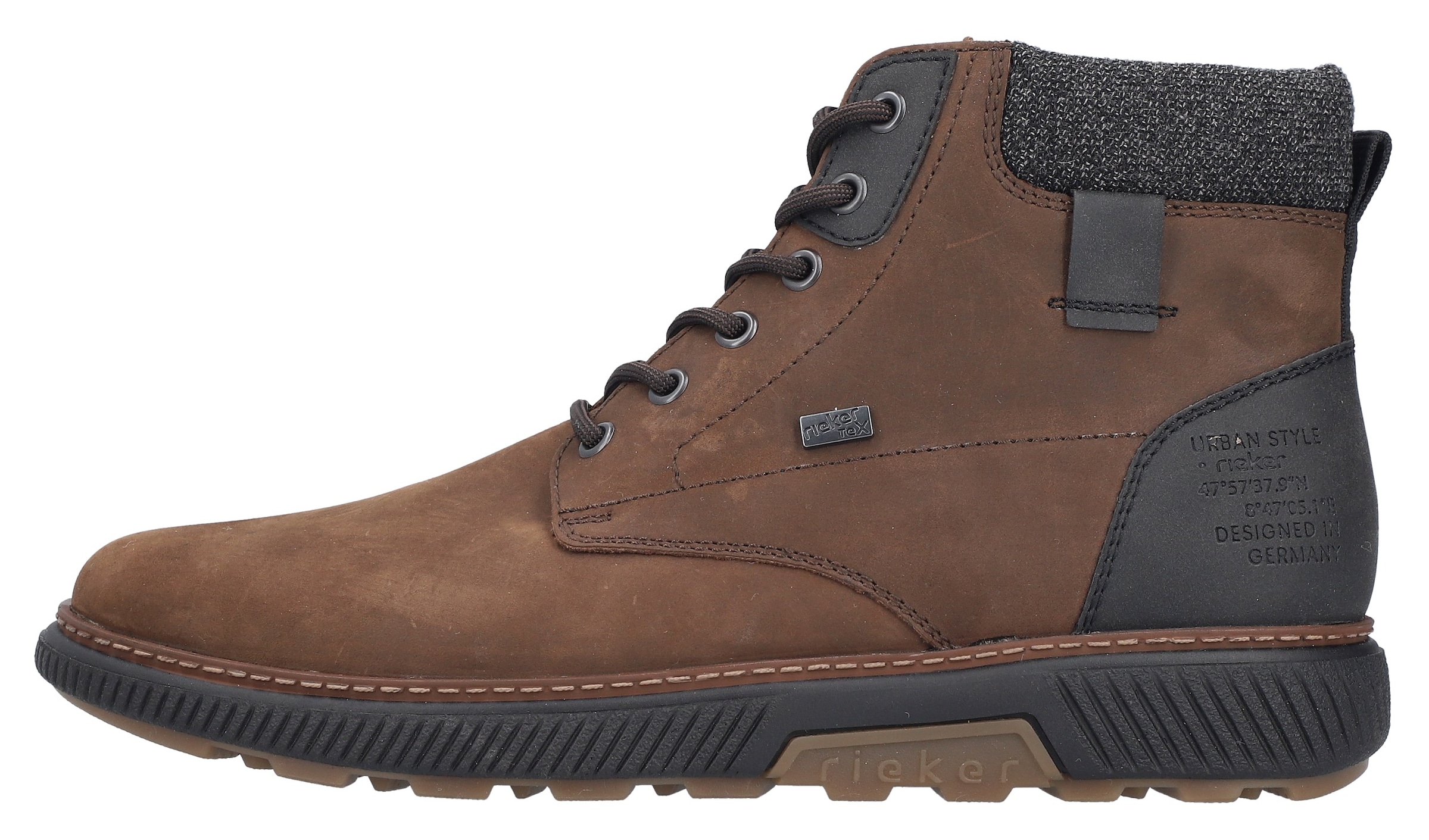 Rieker Winterboots  , High Top Sneaker, Schnürstiefelette mit TEX-Membran, schmale Form