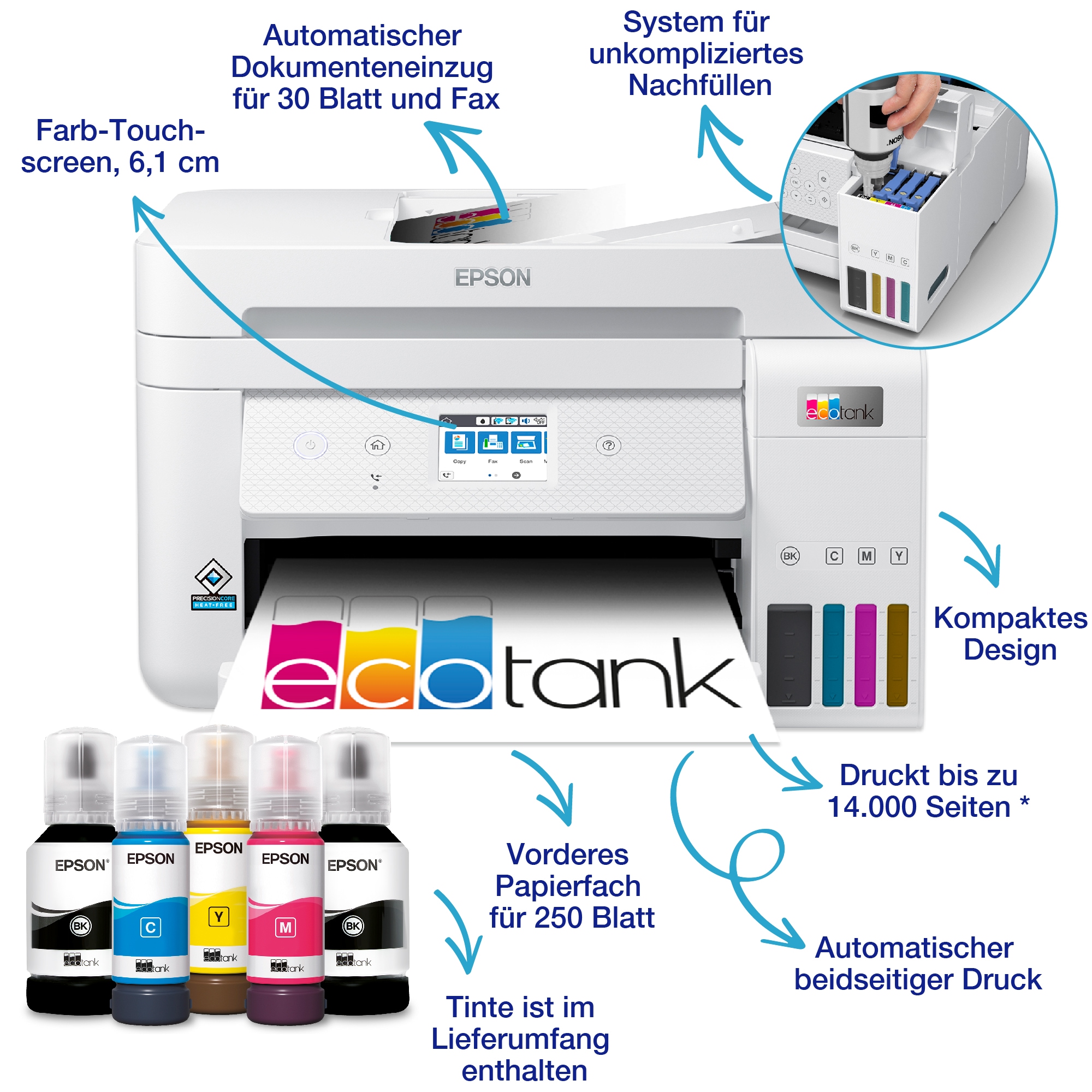 Epson Tintenstrahldrucker »EcoTank ET-4856«