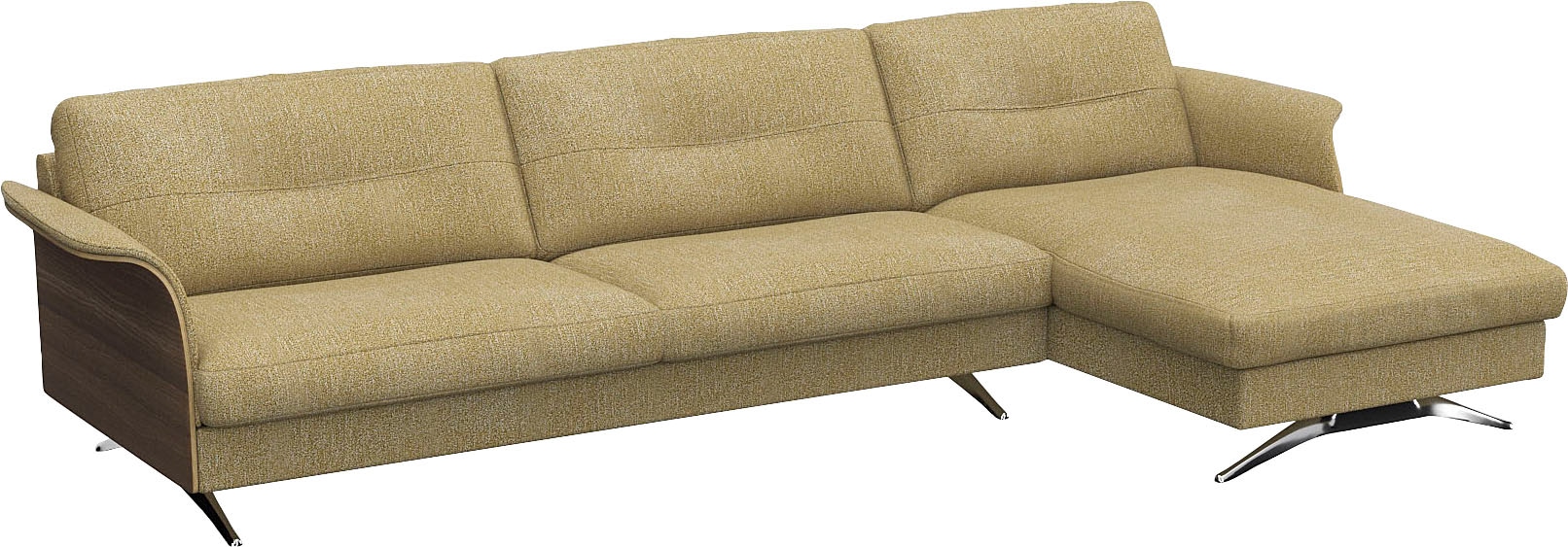 FLEXLUX Ecksofa »Glow Designsofa, bequem und komfortabel durch hochwertigen Sitzaufbau«, L-Form, Modernes skandinavisches Design