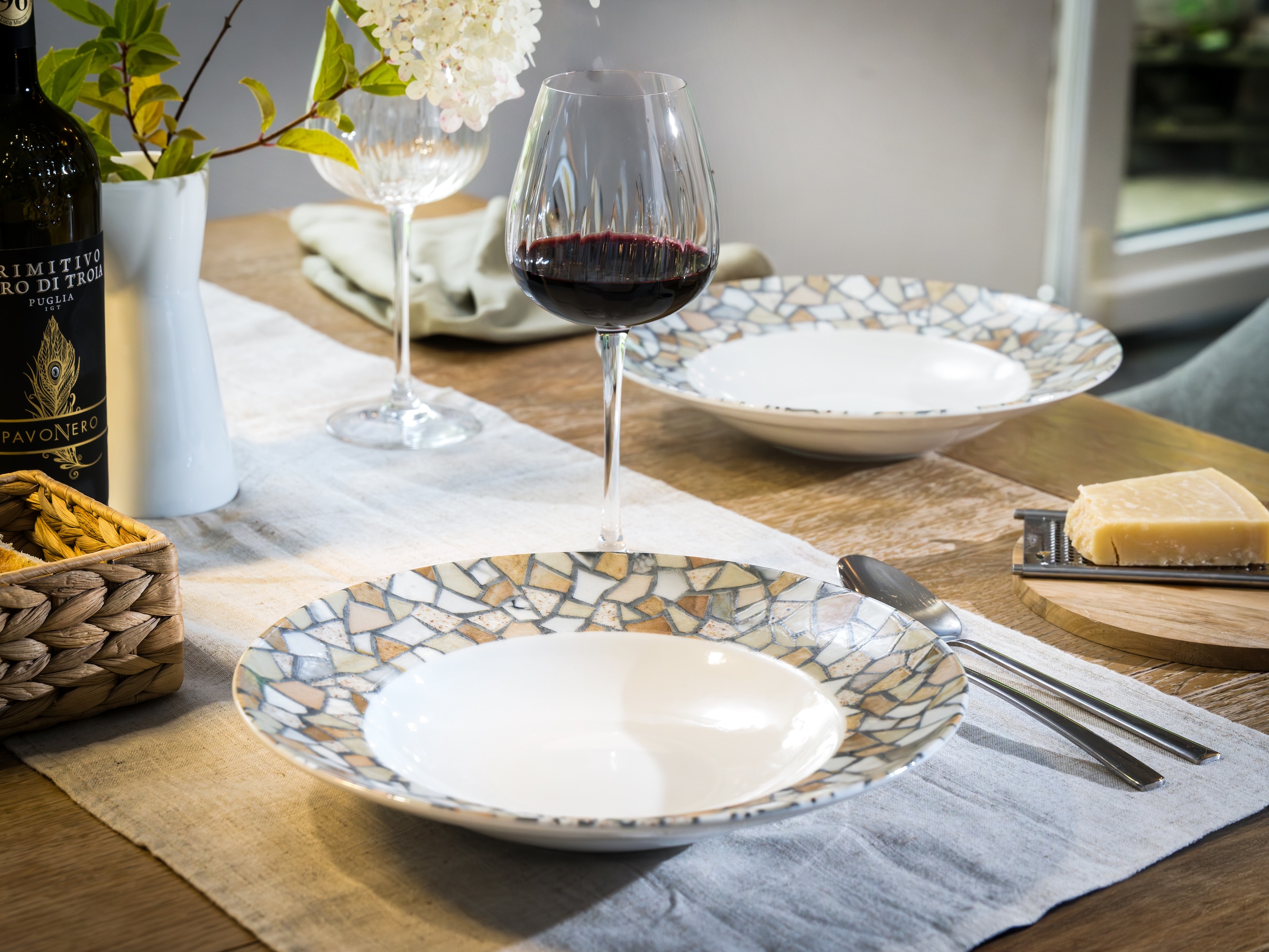 CreaTable Pastateller »Stone Collection Siena, Teller Set, 4-tlg.« Italienische Eleganz, Vielseitig einsetzbar