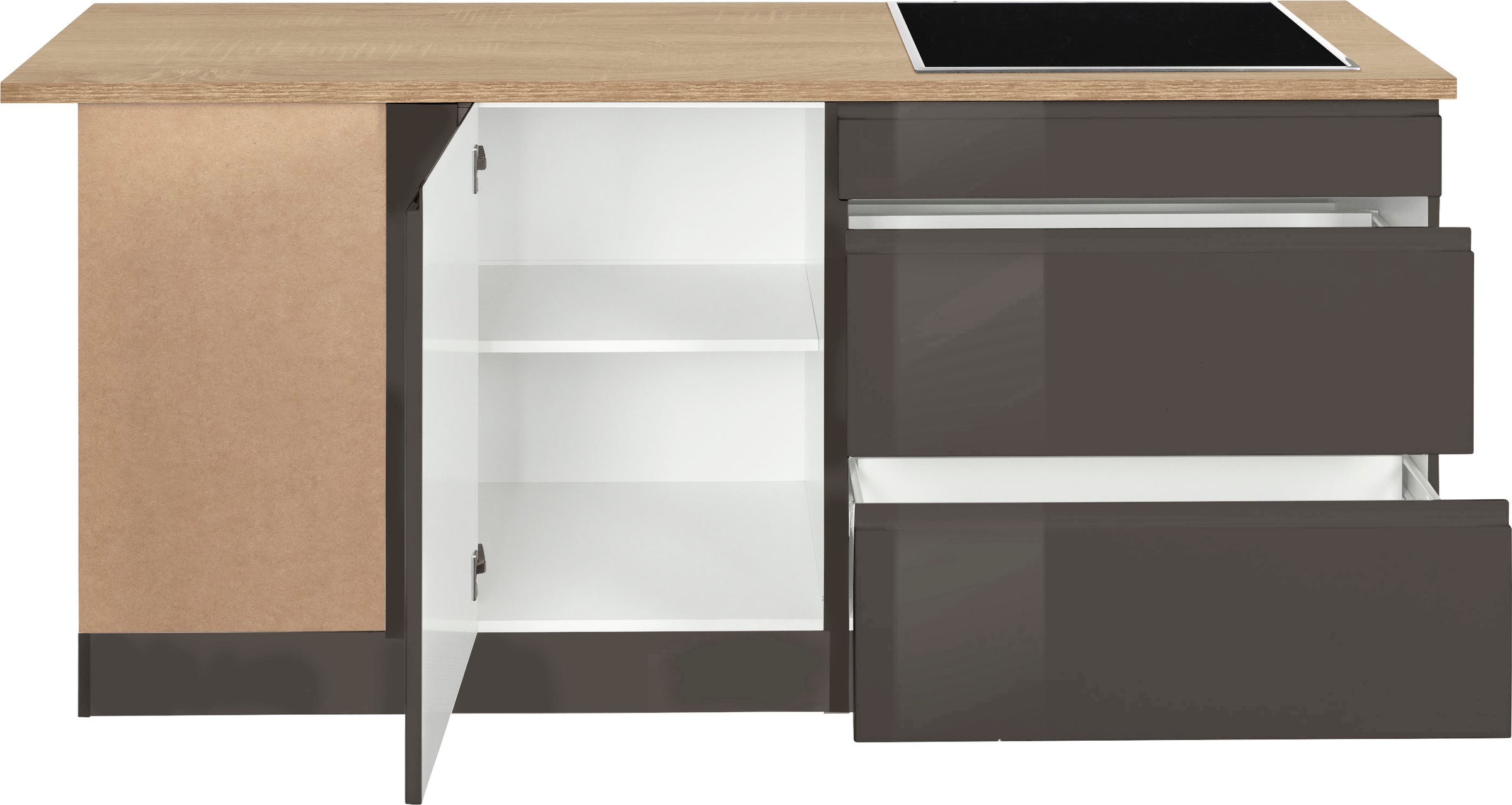 KOCHSTATION Winkelküche »KS-Virginia« Stellbreite 290/190 cm cm, wahlweise mit Induktion