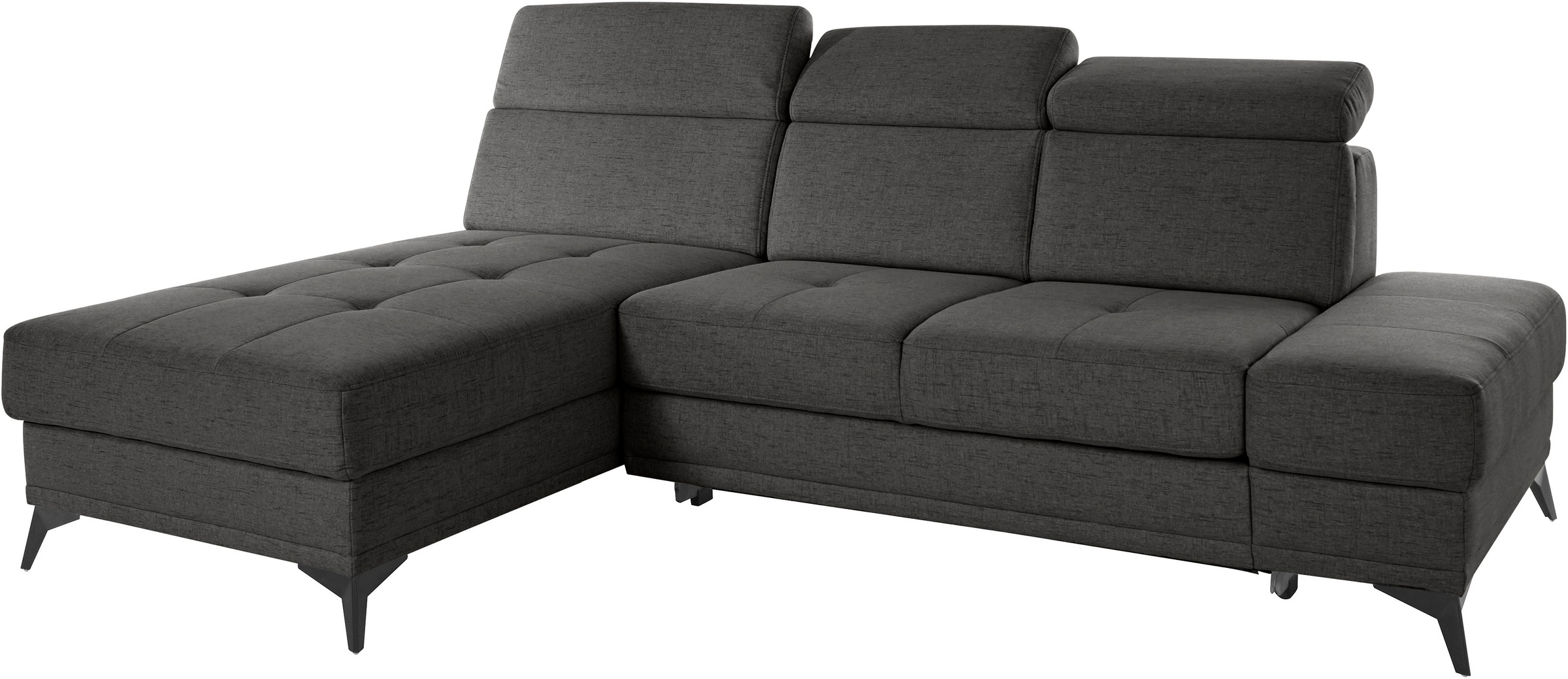 INOSIGN Ecksofa »Cardiz L-Form«, inkl.Kopfteilverstellung und Federkern wahlweise mit Bettfunktion
