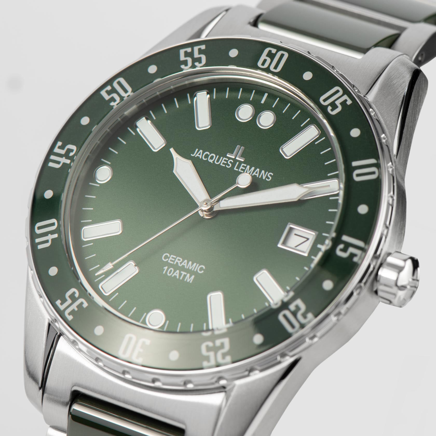 Jacques Lemans Keramikuhr »Liverpool« Quarzuhr, Armbanduhr, Herrenuhr, bis 10 bar wasserdicht, analog, Datum