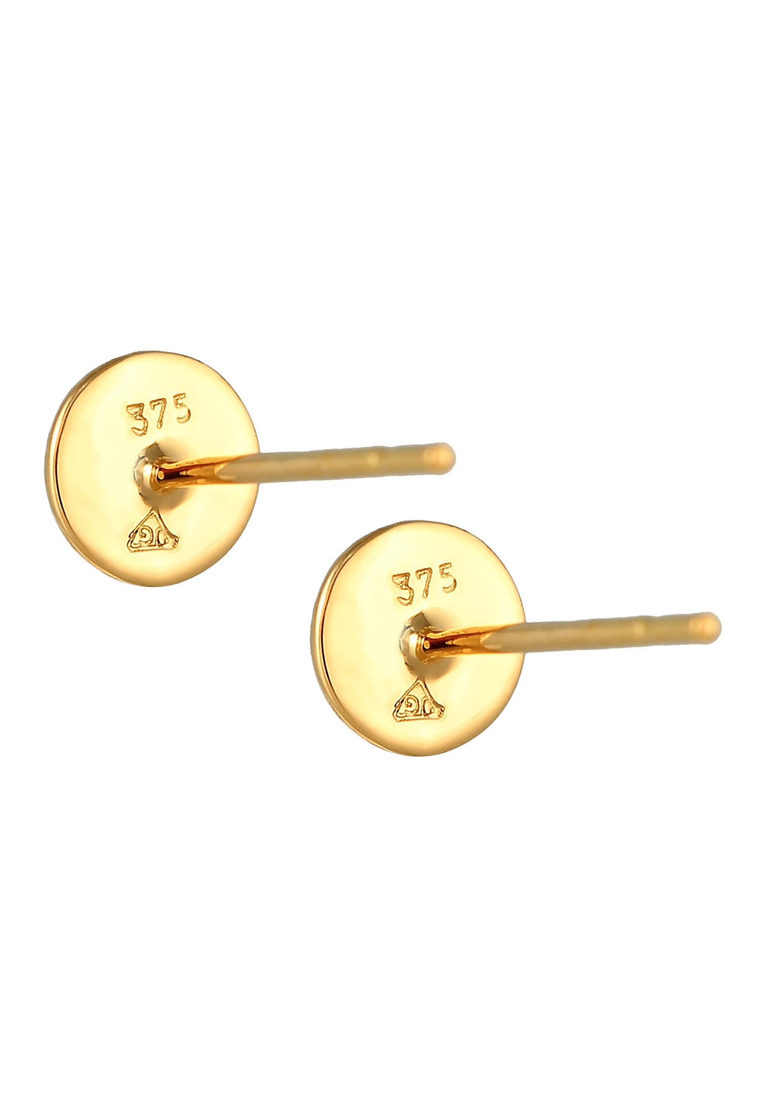 Elli Premium Paar Ohrstecker »Ohrringe Plättchen Kreis Rund Basic 375 Gelbgold«