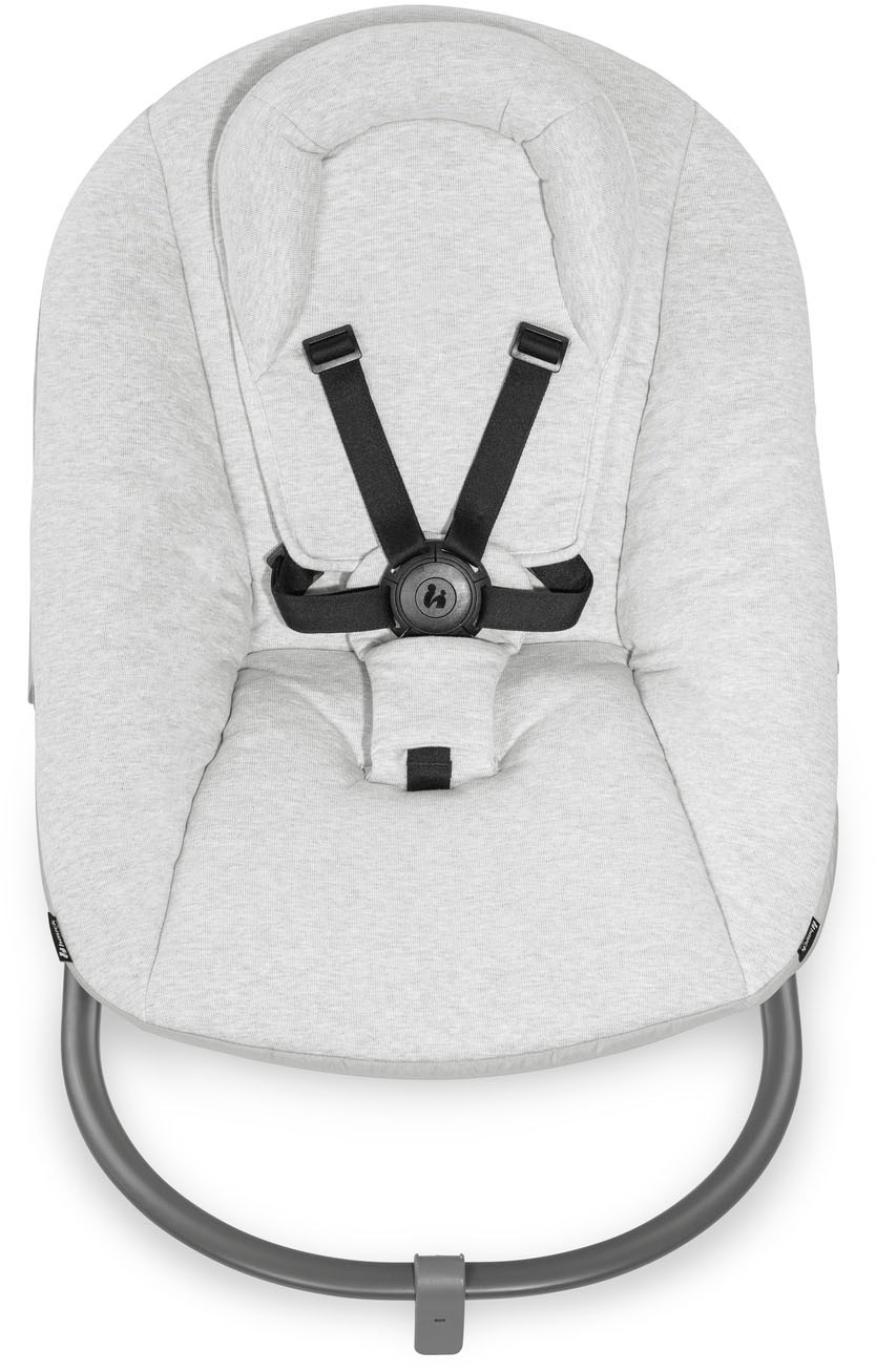 Hauck Babywippe »Alpha Bouncer Premium, Light Grey«, bis 9 kg, für Neugeborene mit Wippgestell, für Hochstuhl Alpha+ und Beta+
