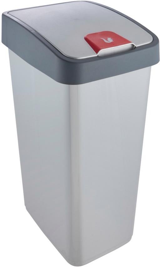 keeeper Abfalleimer "Magne" mit Flipdeckel, 45 l, silber