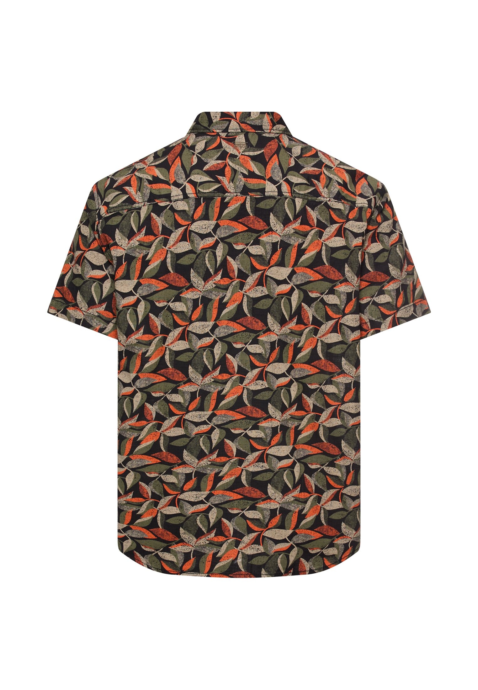 camel active Kurzarmhemd mit floralem Muster und Button-Down-Kragen