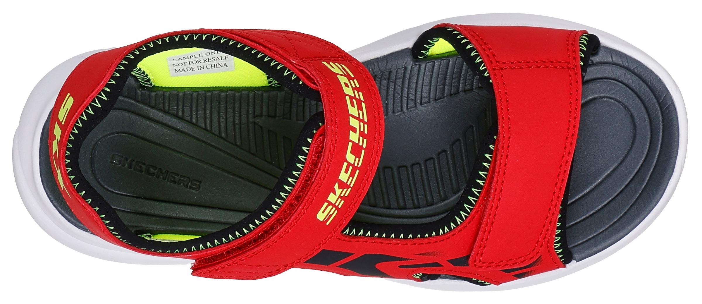 Skechers Sandale »RAZOR SPLASH-AQUA BUDDIES«, Sandale mit Klettverschluss, waschbar, Größenschablone zum Download
