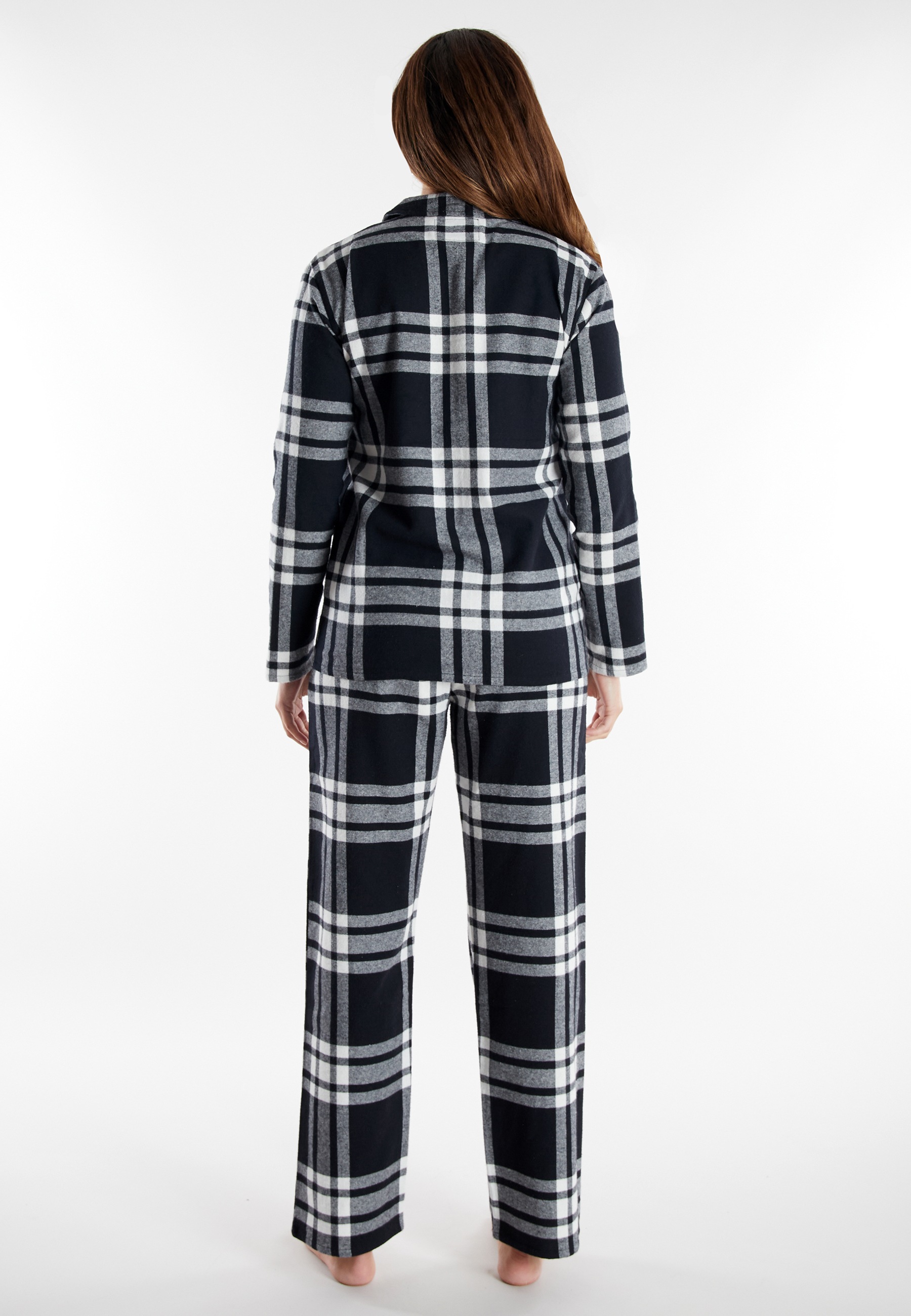TOM TAILOR Schlafanzug »Xanthi« 2 tlg. mit langen Ärmeln, kariert, Knöpfe