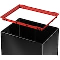 Hailo Mülleimer »Big-Box Swing L«, 1 Behälter, 35 Liter, Stahlblech, Abfallbox mit selbstschließendem Schwingdeckel