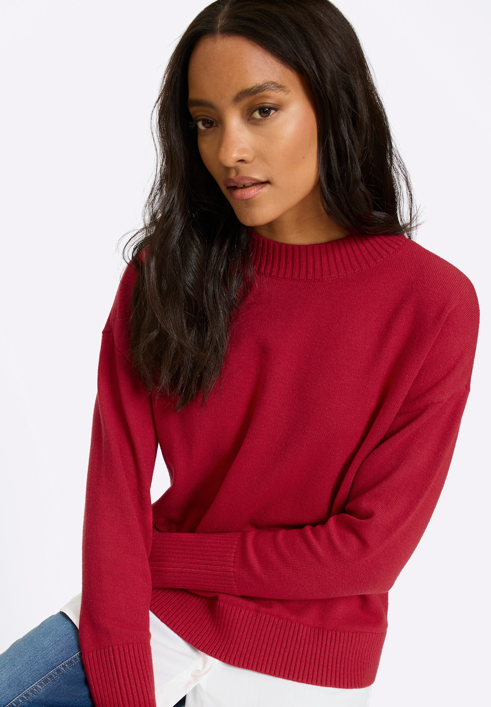 heine Strickpullover »2-in-1-Pullover 2-in-1-Pullover mit Bluseneinsatz«