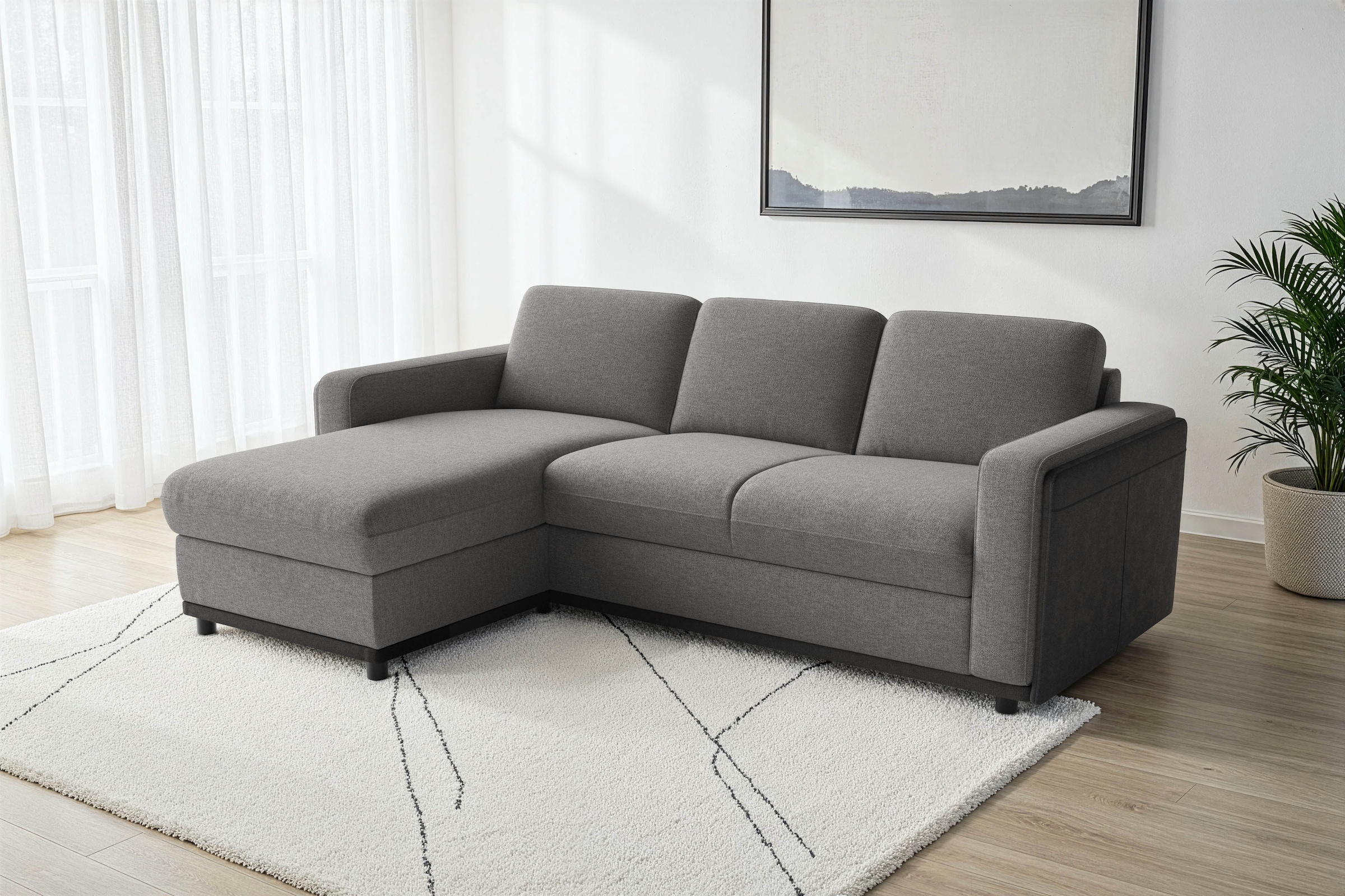 sit&more Ecksofa »Cordoba« wahlweise mit Schlaffunktion und Bettkasten oder Stauraum