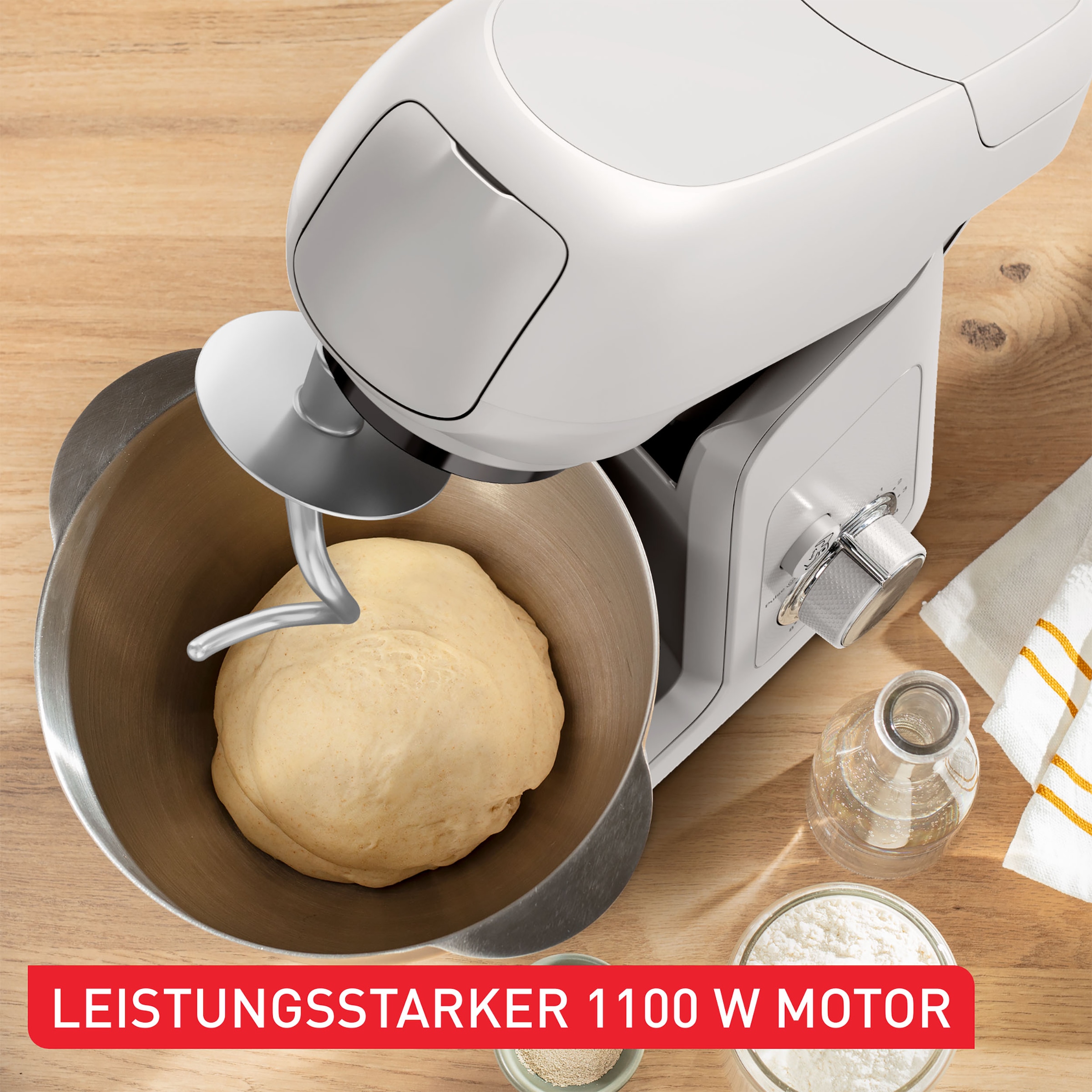 Tefal Küchenmaschine »QB525B Bake Partner«, 8 Geschwindigkeitsstufen, inkl. Back-Kit und 5 Aufsätzen