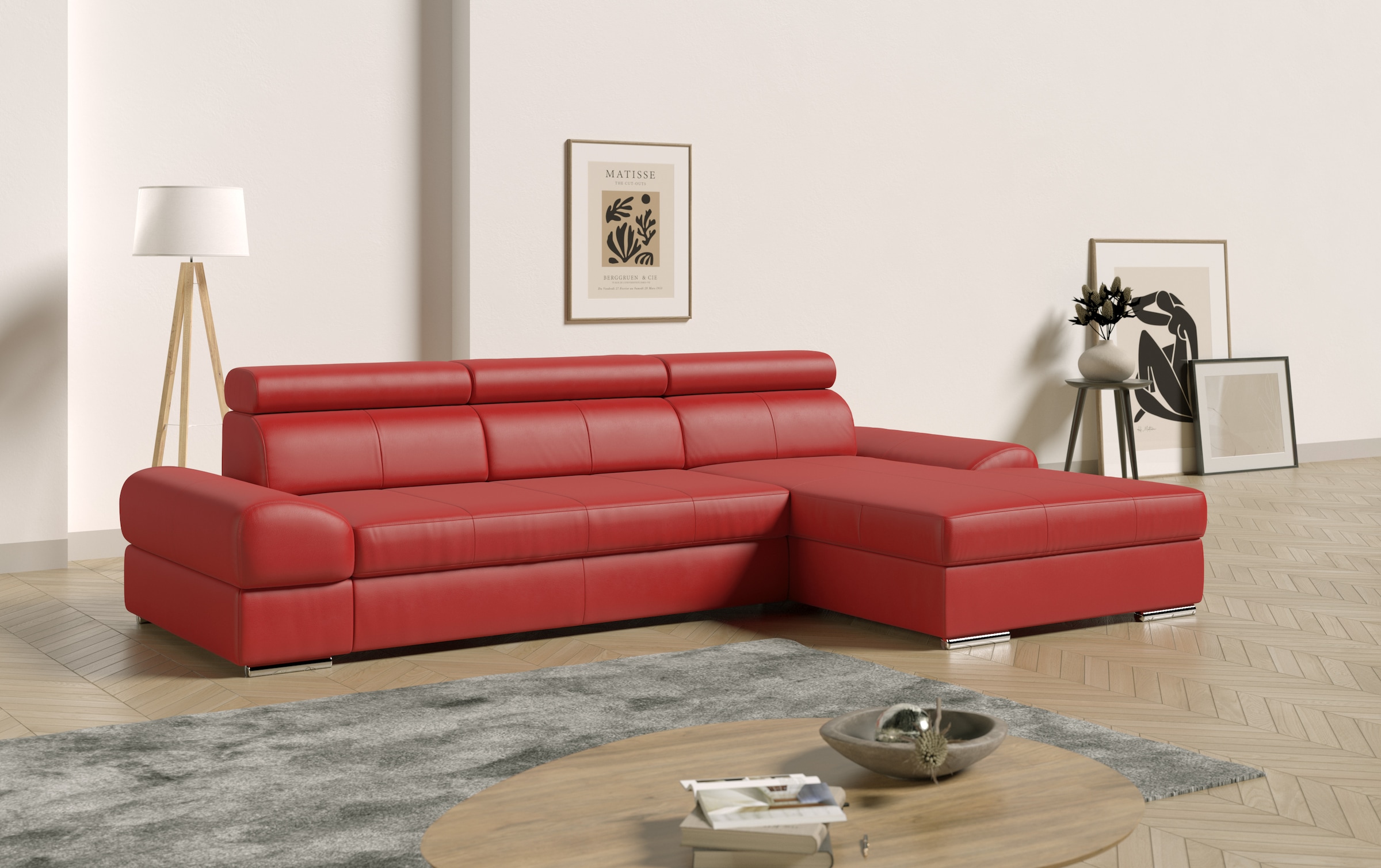 sit&more Ecksofa Broadway, mit verstellbaren Kopfteilen, wahlweise mit Bettfunktion