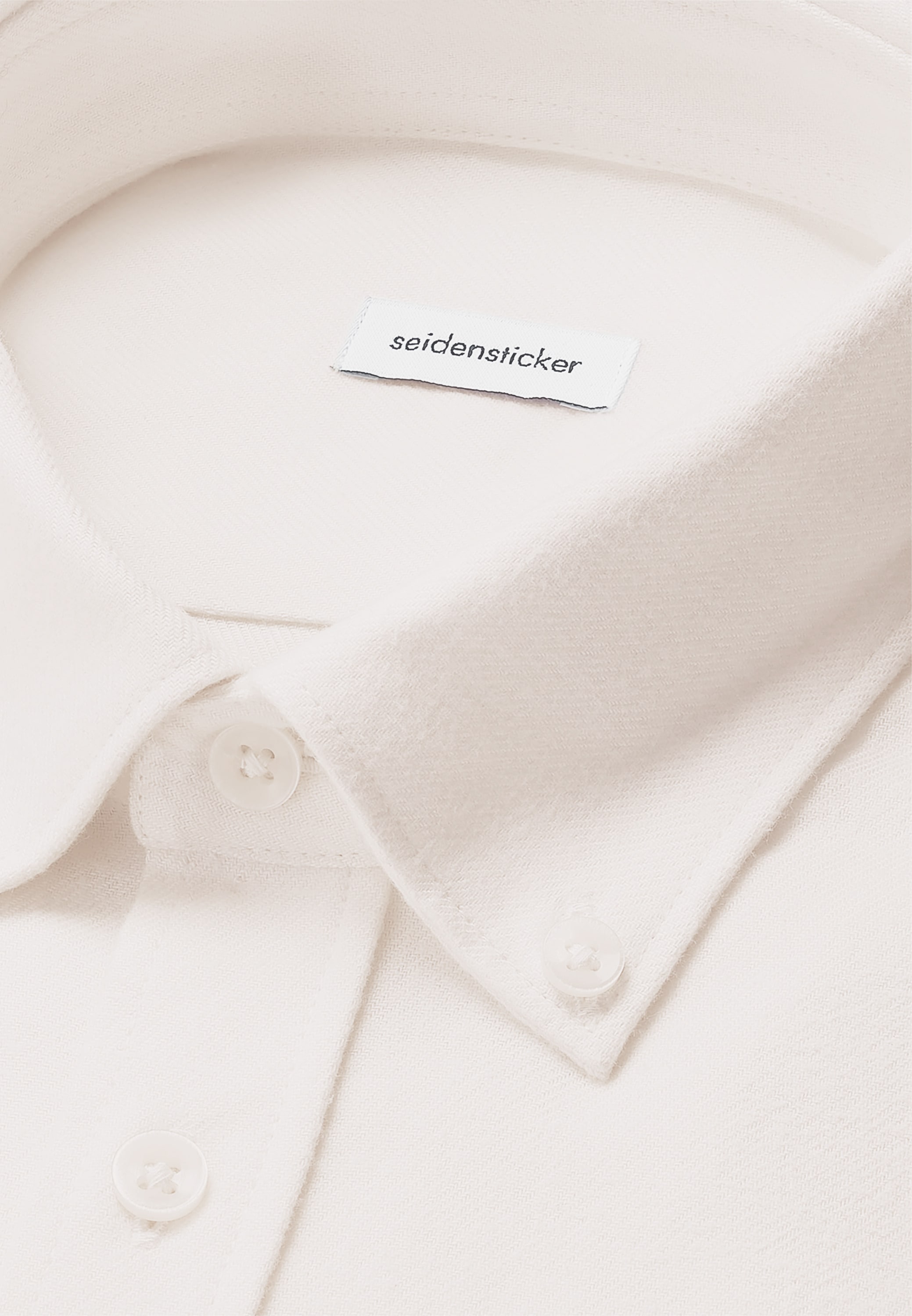 seidensticker Flanellhemd Regular 1/1 Button-Down-Kragen Uni