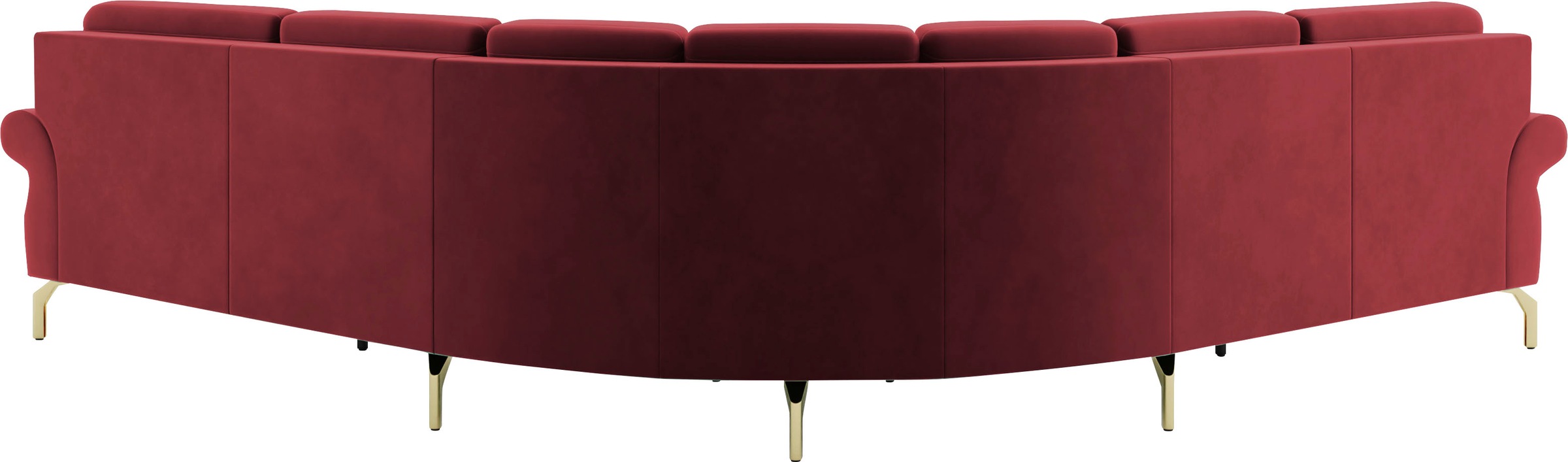 sit&more Ecksofa »Orient 1 L-Form«, inkl. 4 Zierkissen mit Strass-Stein, goldfarbene Metallfüße
