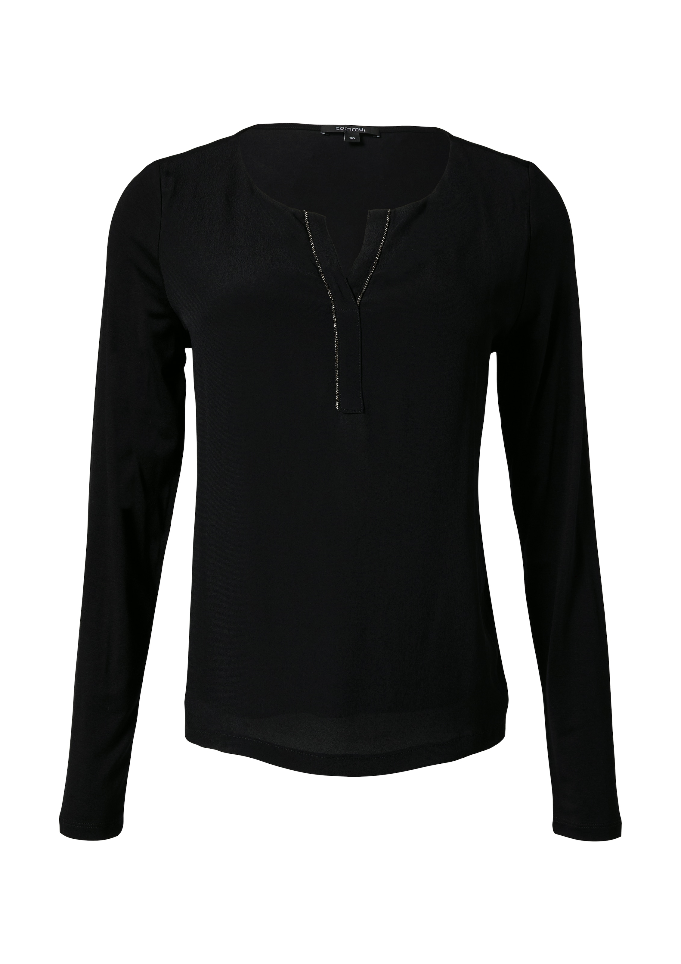 Comma Langarmshirt, mit Ziersteinen