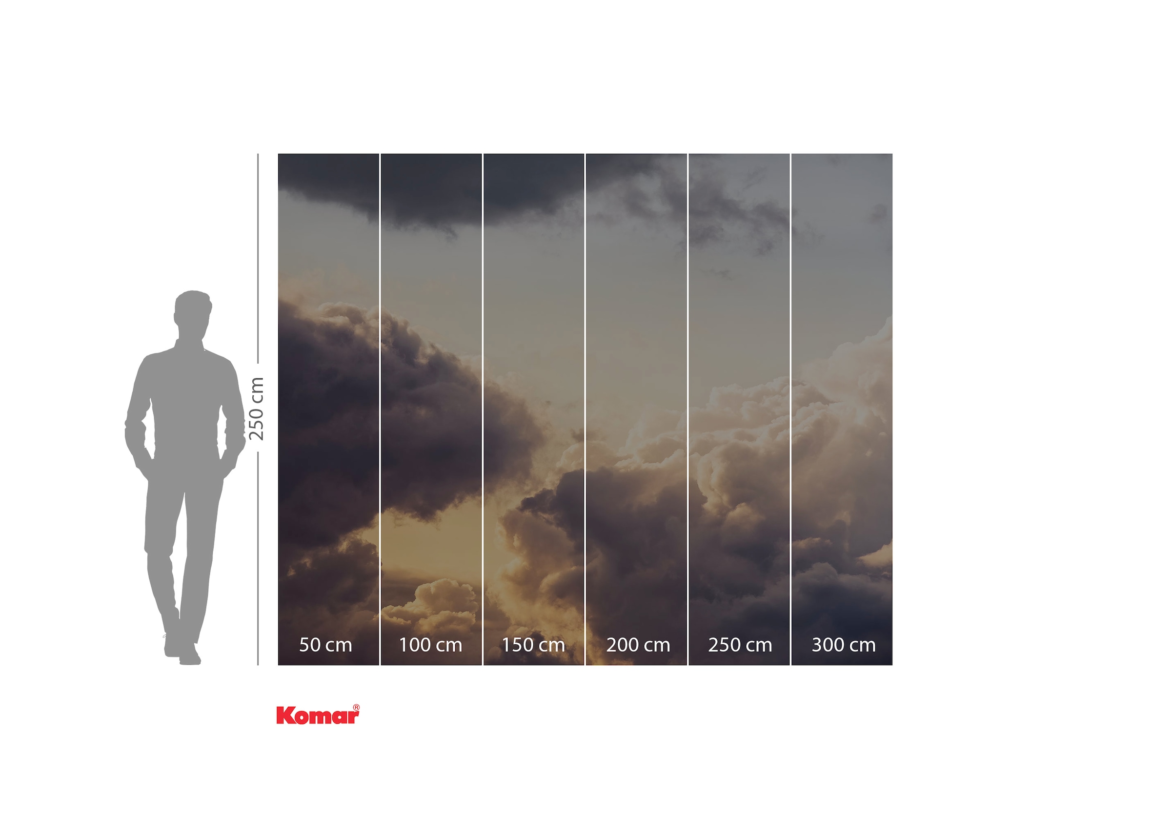 Komar Fototapete »Digitaldruck Vlies - Cloud Cast - Größe 300 x 250 cm«, bedruckt-floral-geblümt-gemustert-tropisch, Wohnzimmer, Schlafzimmer