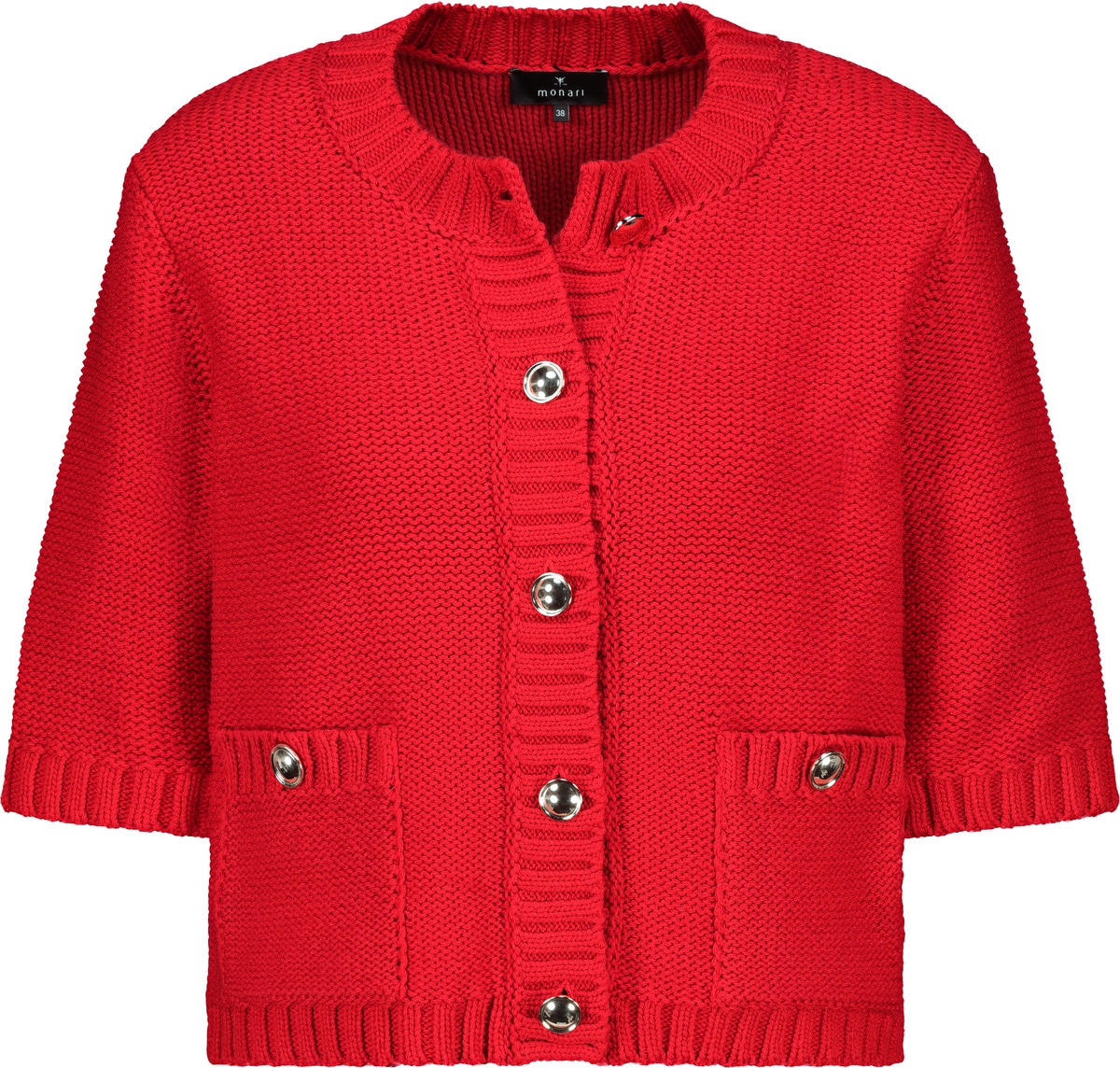 Monari Strickjacke, mit kurzen Ärmeln