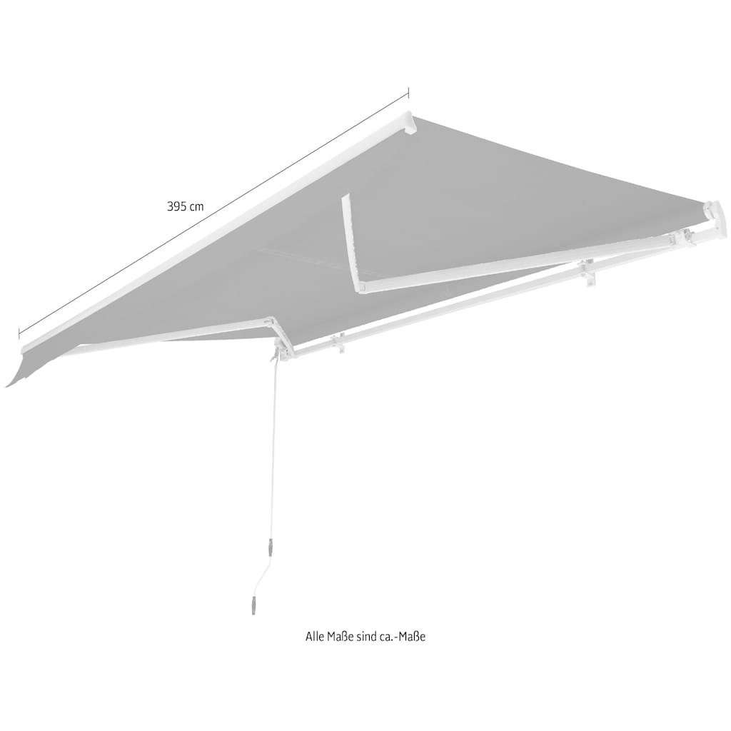 KONIFERA Gelenkarmmarkise, Breite/Ausfall: 395 x 250 cm, Neigungswinkel verstellbar