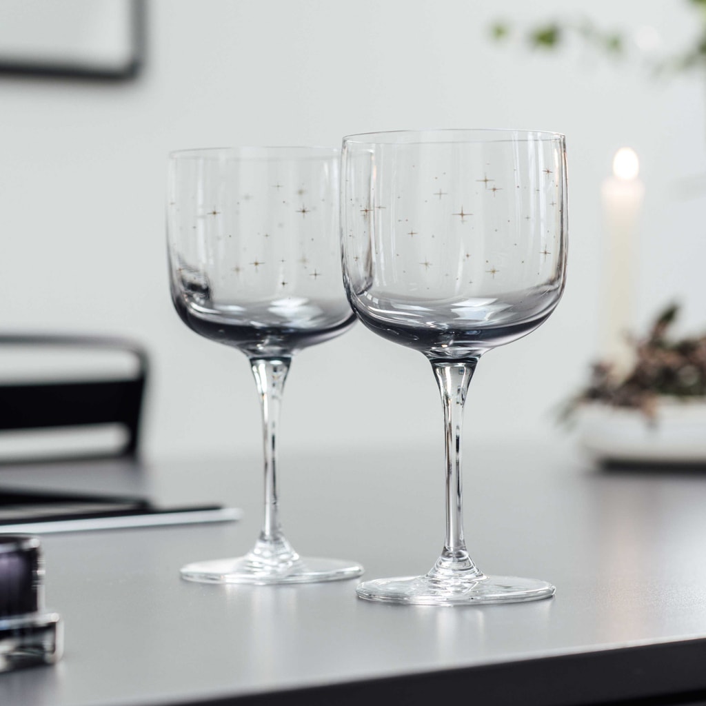like. by Villeroy & Boch Weißweinglas »Weinkelche Winter Glow 270 ml 2er Set grau«