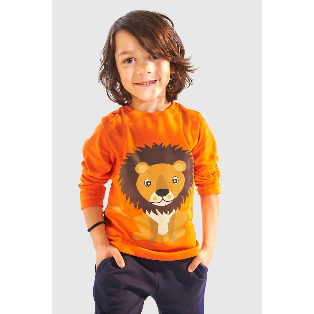 KIDSWORLD Shirt & Hose »LÖWE«, (Set, 2 tlg.), mit Löwendruck