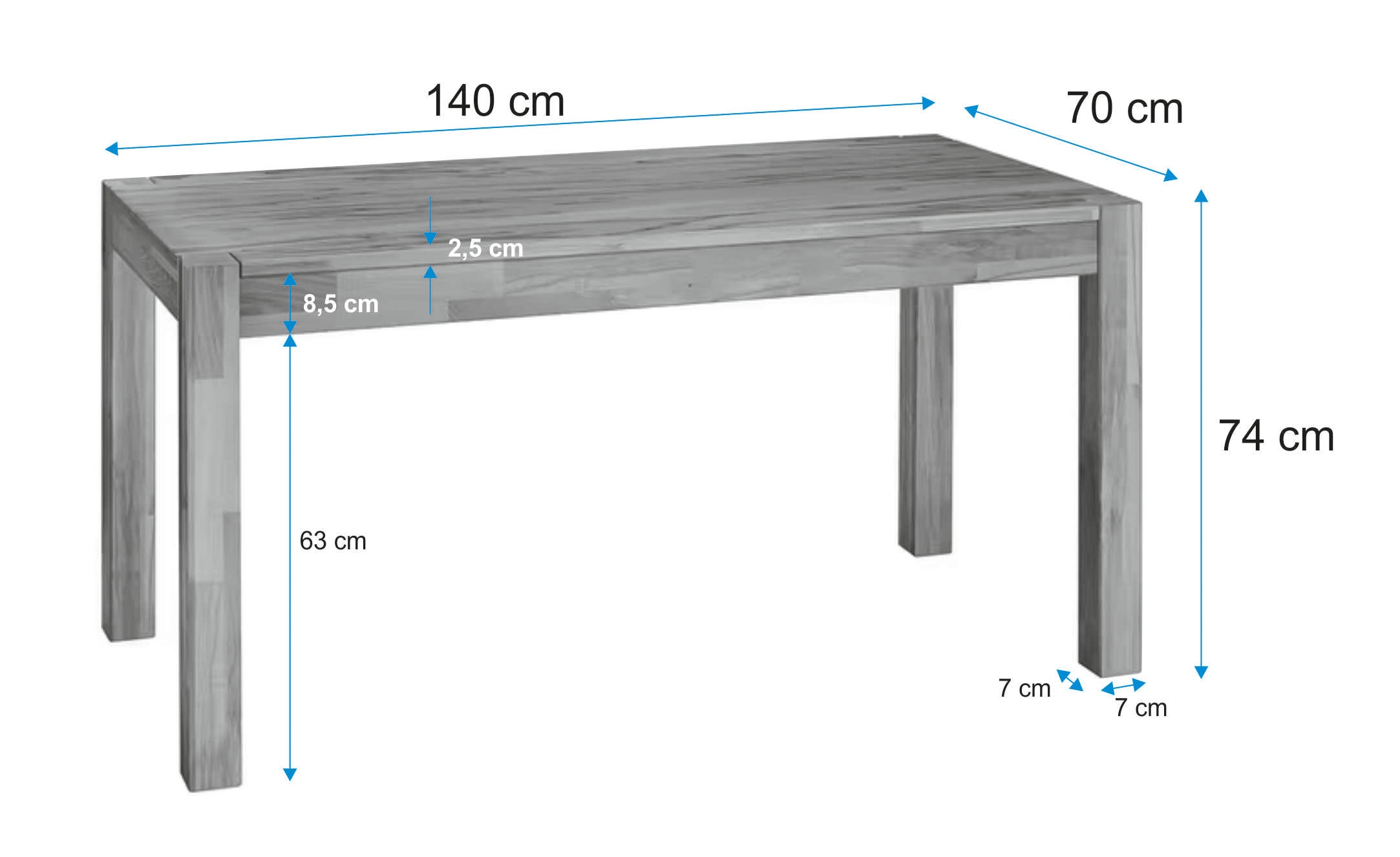 VOGL Möbelfabrik Schreibtisch »Simone«, Breite 140 cm, Made in Germany