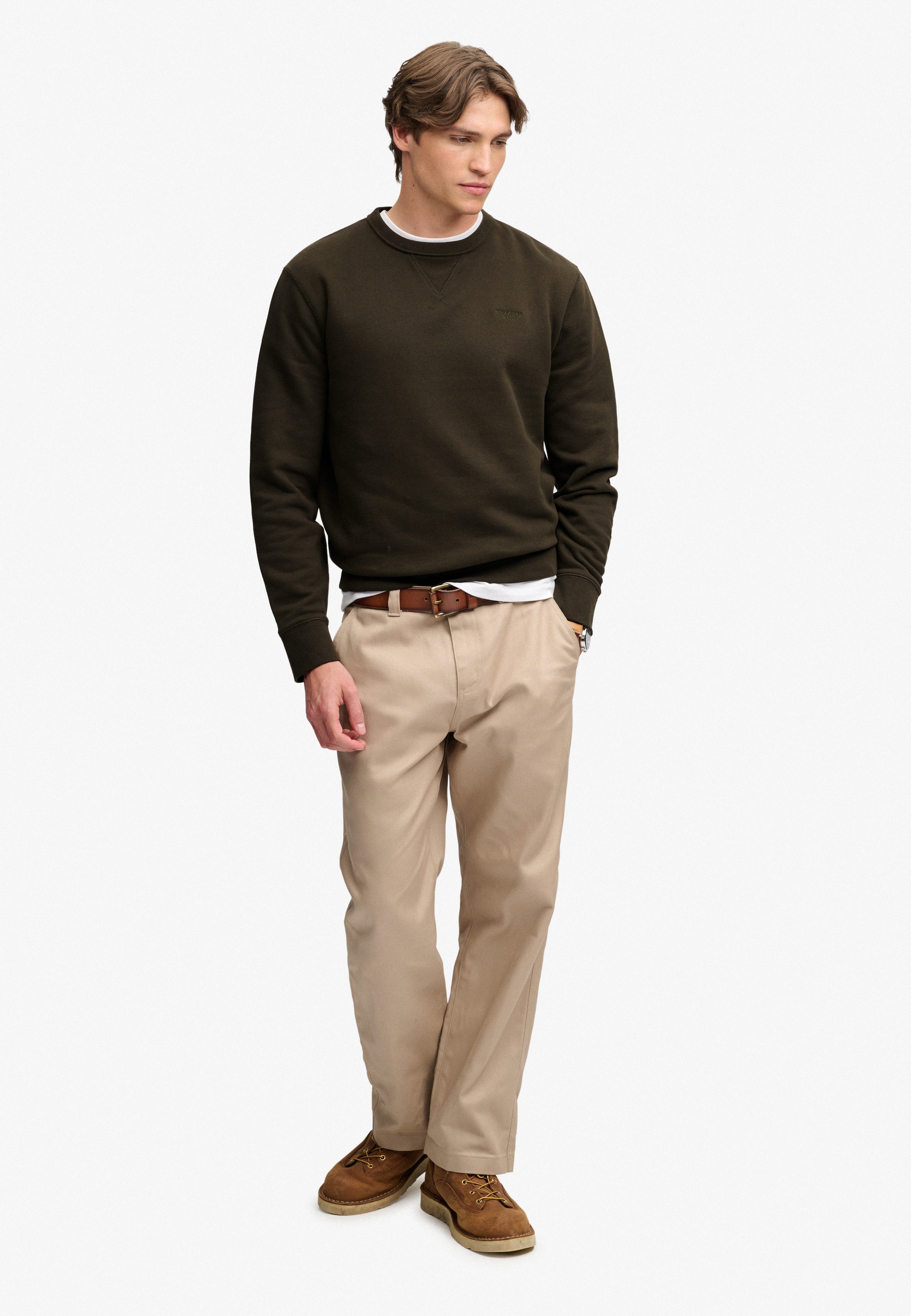 Superdry Sweatshirt »ESSENTIAL STACKED LOGO CREW«, Baumwollmischung

