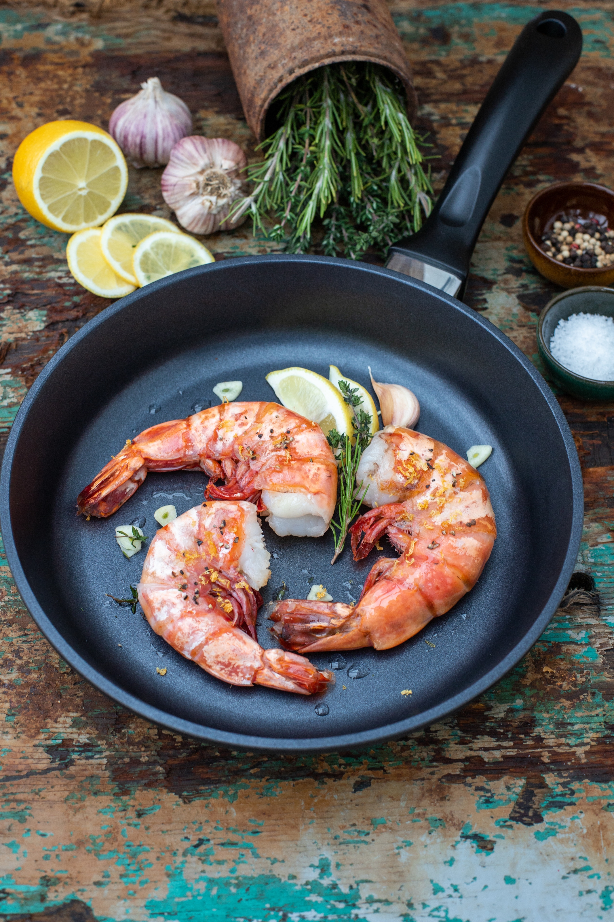 Elo Pfannen-Set »Alucast 4 teilig« Aluminiumguss Set, je 1 Bratpfanne Ø 20/24, 1 Grillpfanne Ø 28 cm, 1 Servierzange, 4 Stk. tlg. Induktion, inkl. 1 Kochzange