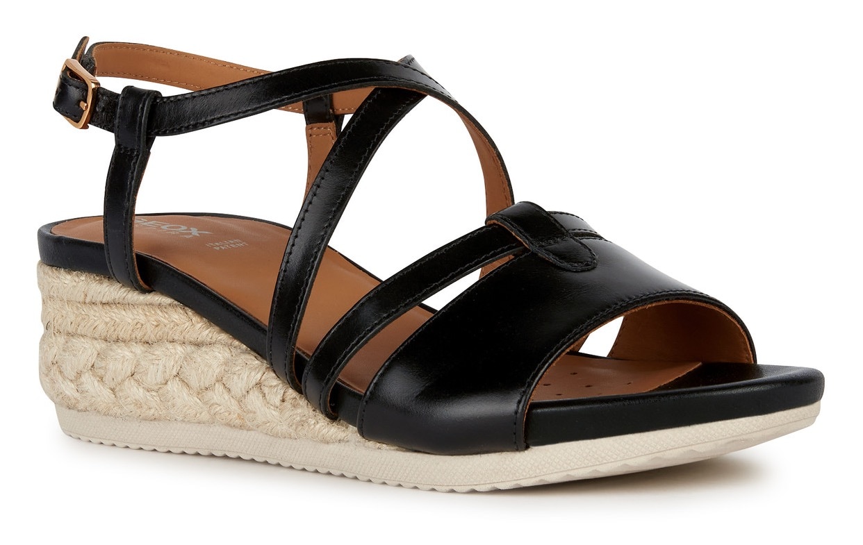 Geox Sandalette »D ISCHIA CORDA«, Sommerschuh, Sandale, Keilabsatz