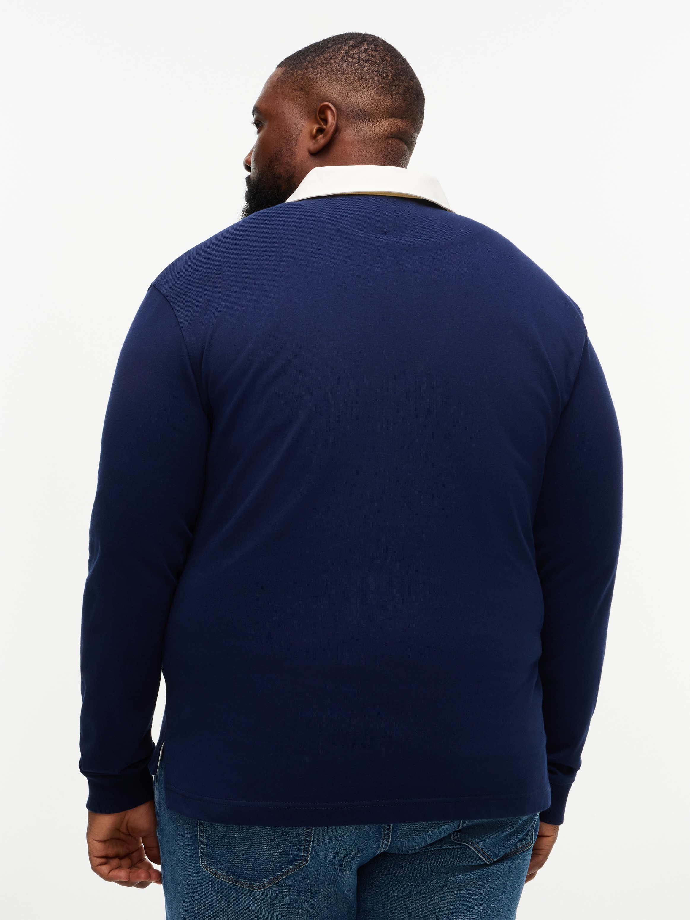 Tommy Hilfiger Big & Tall Rugbyshirt »BT-ESSENTIAL SOLID RUGBY« Große Größen, kontrastfarbener Kragen