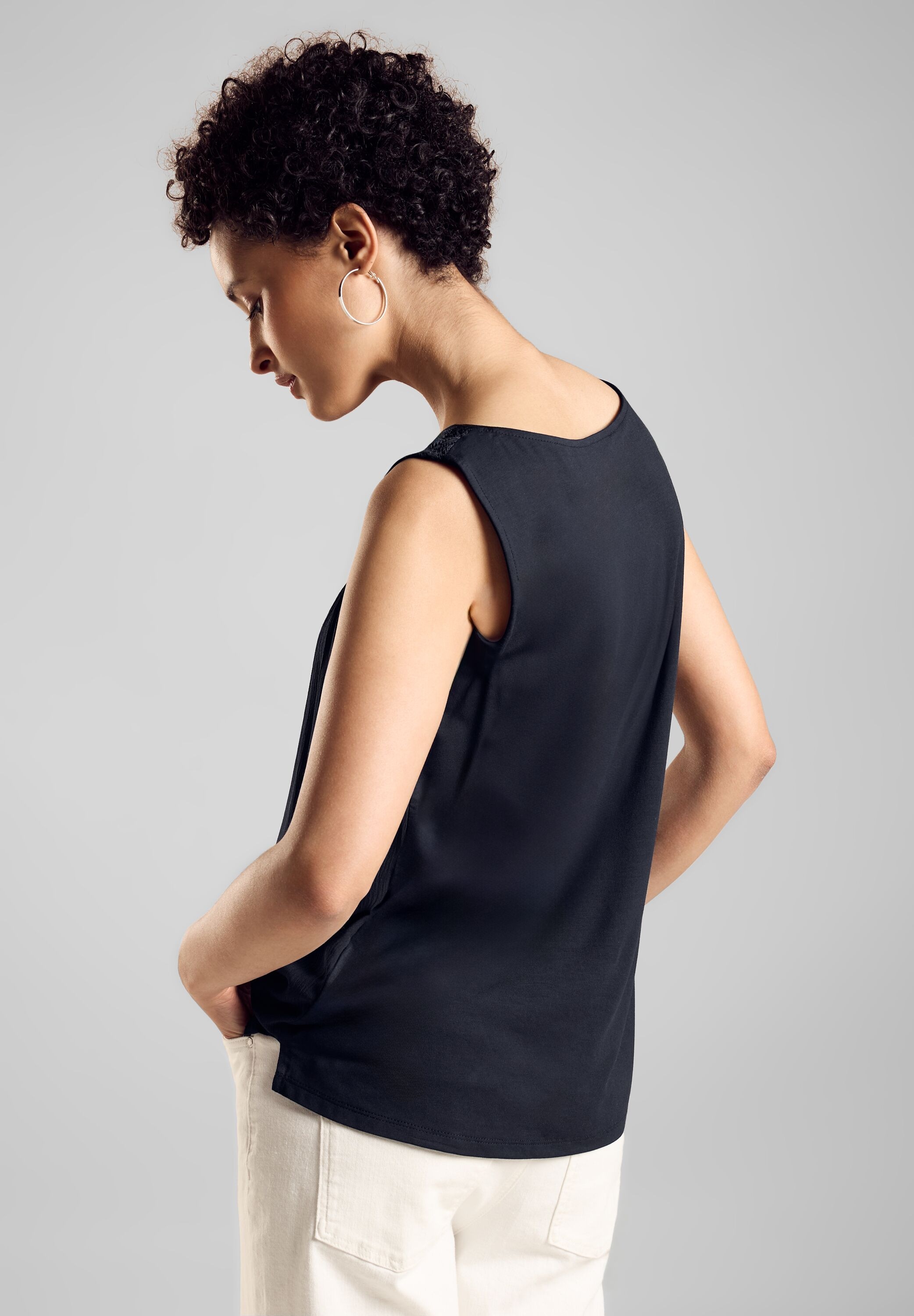 STREET ONE Shirttop, mit Spitze