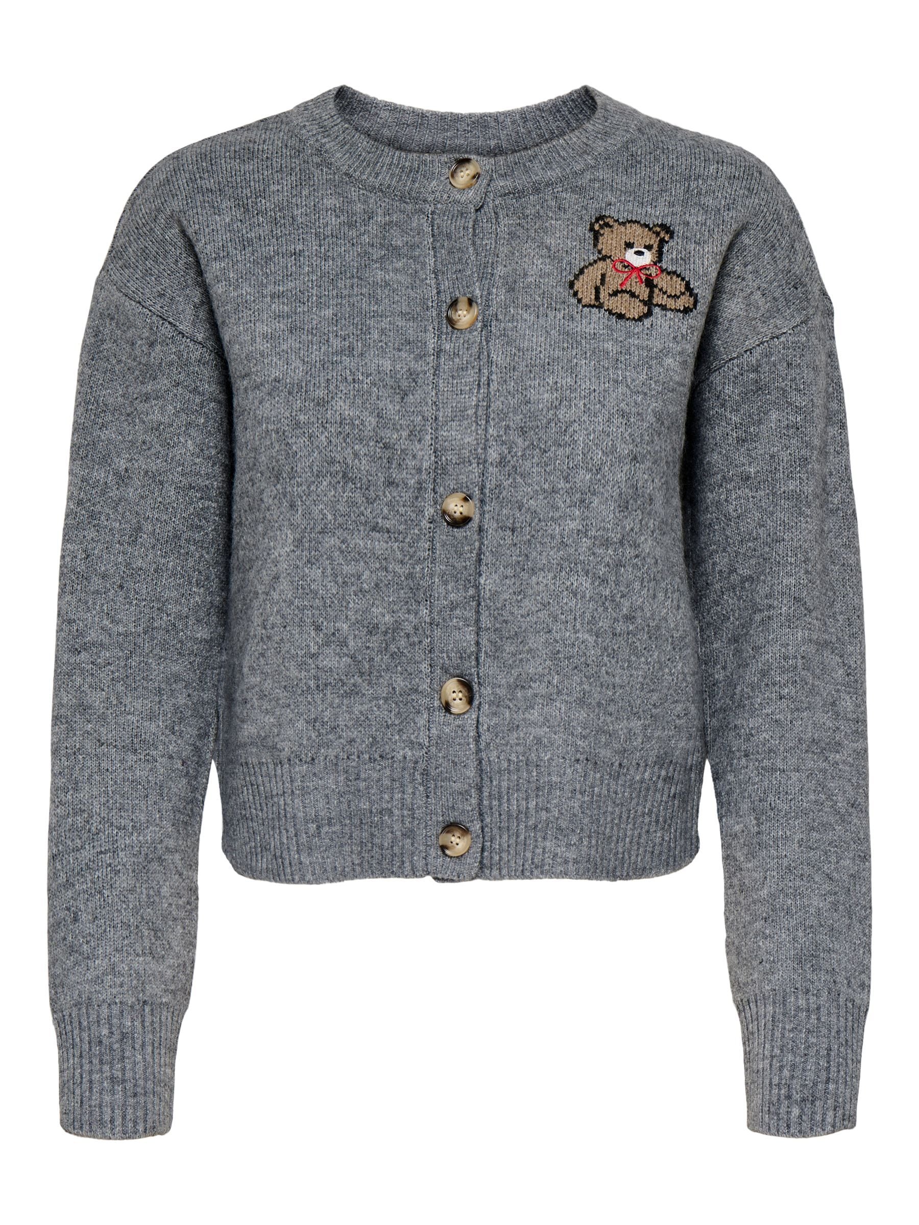 ONLY Strickjacke »ONLTEDDY LS CARDIGAN EX KNT«, mit Teddy Motiv

