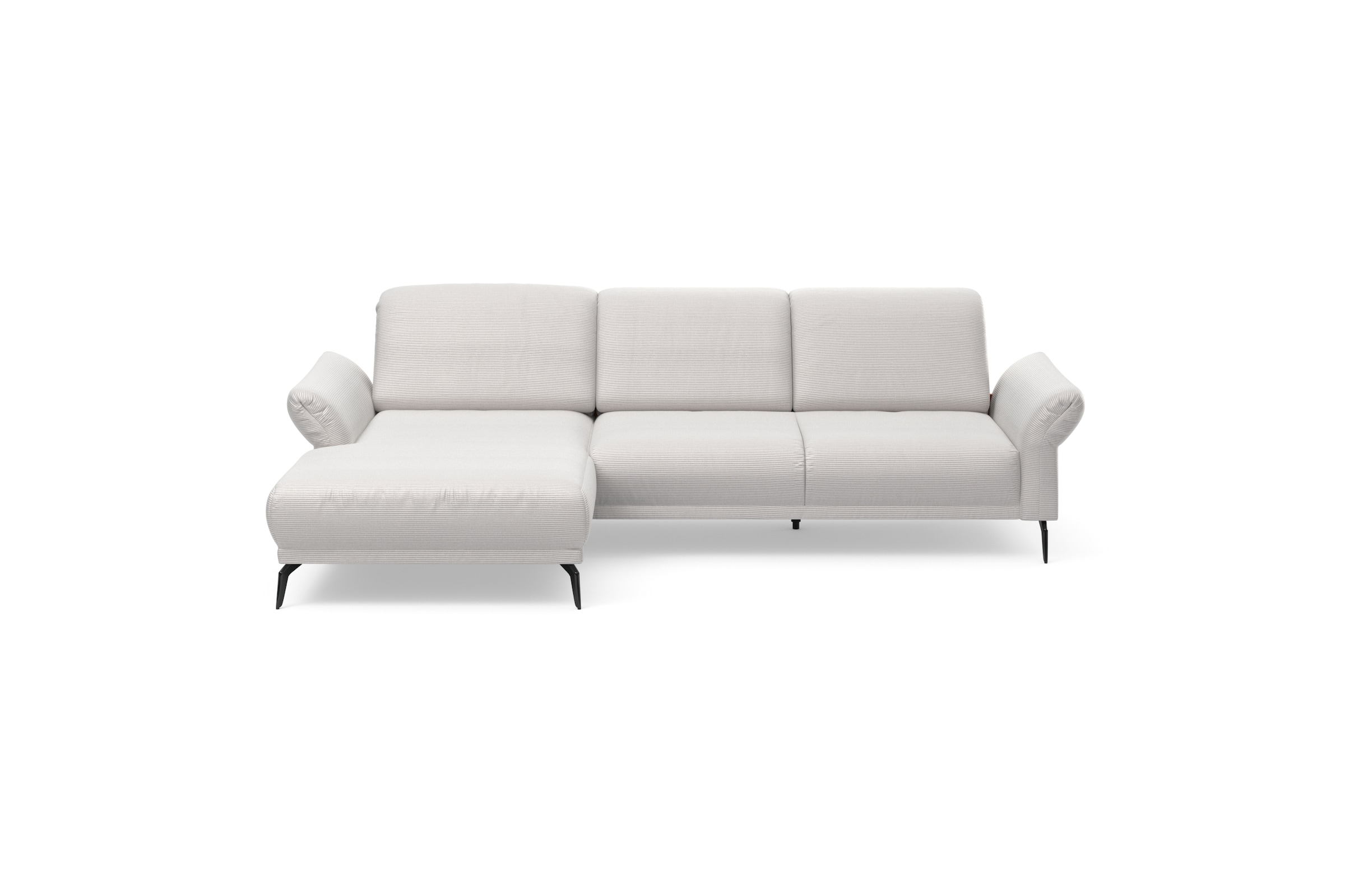 INOSIGN Ecksofa »Coco L-Form«, Sitztiefen-, Arm- und Kopfteilverstellung, Cord-Bezug, Fußhöhe 15 cm