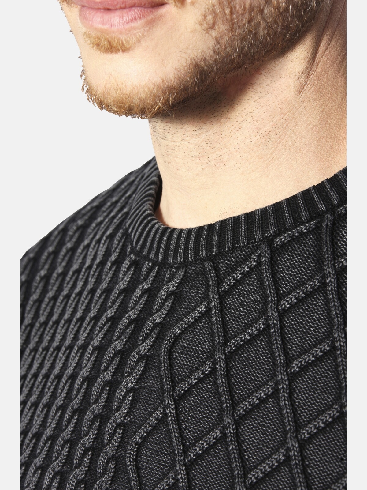 Jan Vanderstorm Strickpullover »Pullover RABBE«, 1 Stk. mit elastischem Saumbund
