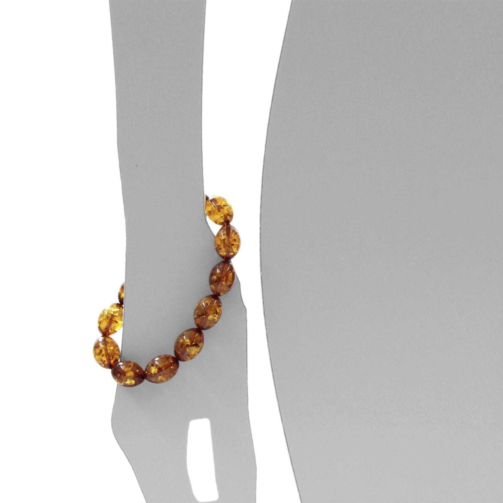 OSTSEE-SCHMUCK Armband »- Olive 17x12 mm - Bernstein -,«