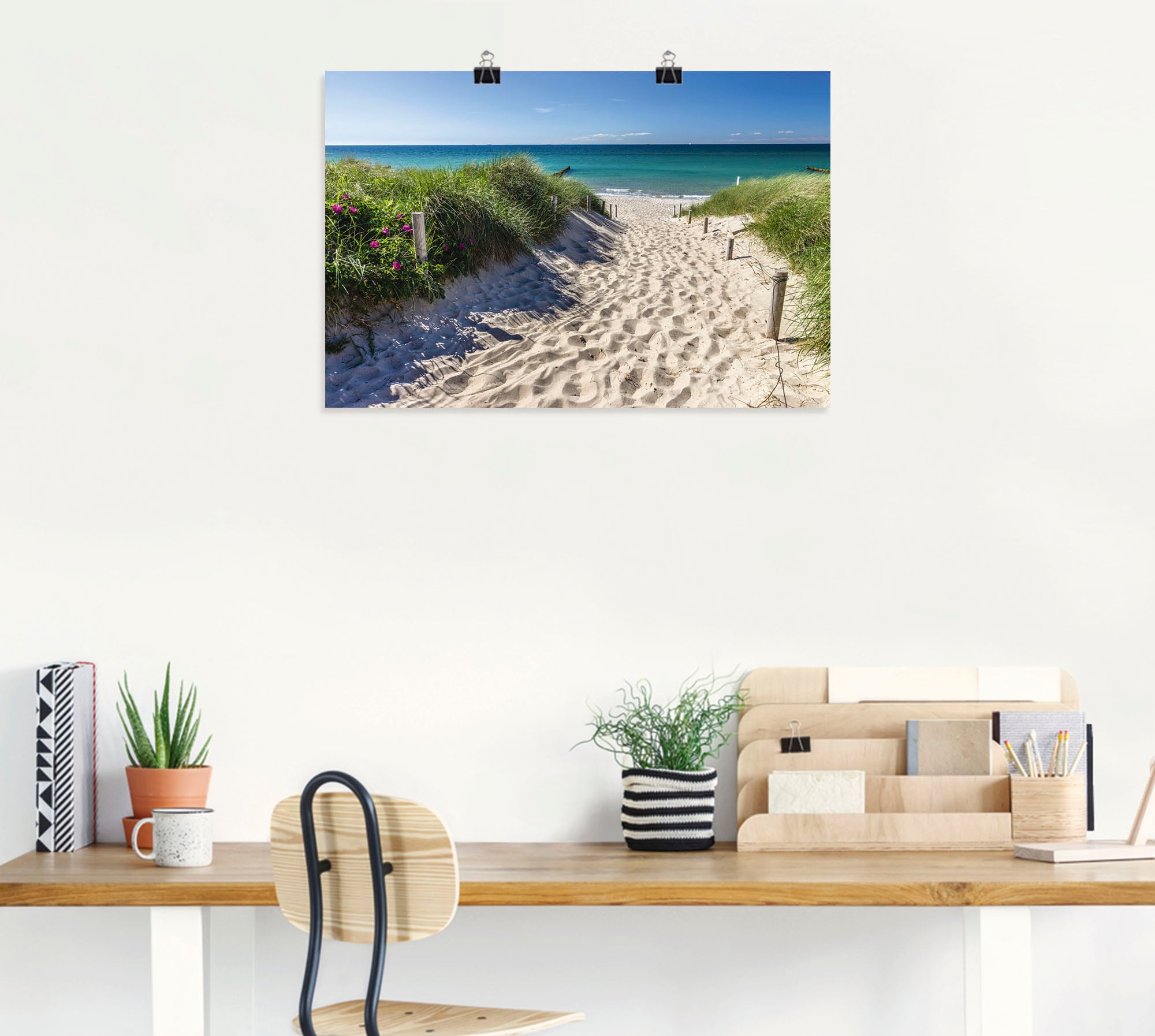 Artland Wandbild »Weg zum Strand an der Ostsee«, Strandbilder, (1 St.), als Alubild, Outdoorbild, Leinwandbild, Poster, Wandaufkleber