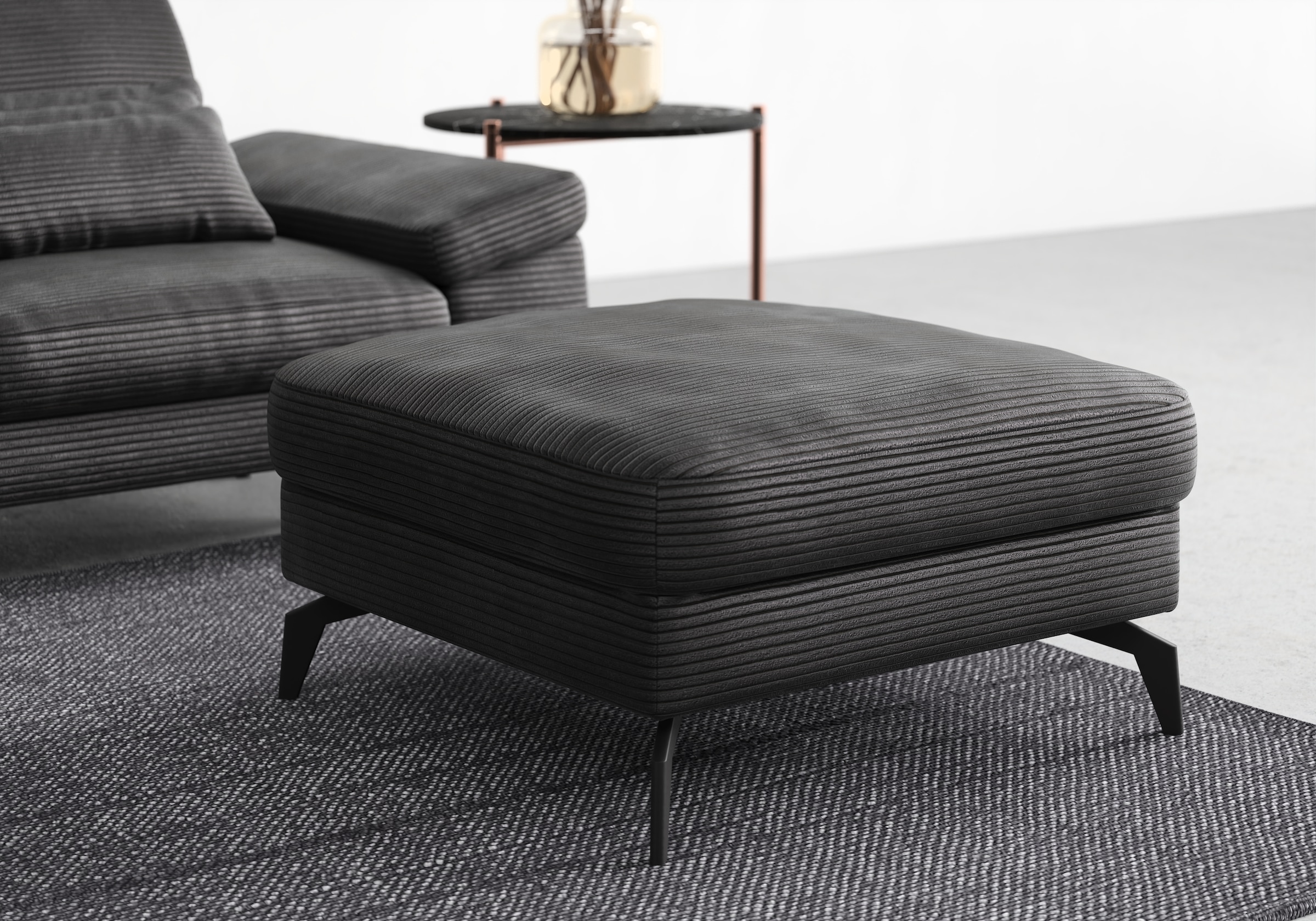 sit&more Polsterhocker »Cabana«, mit stylischen Metallfüßen