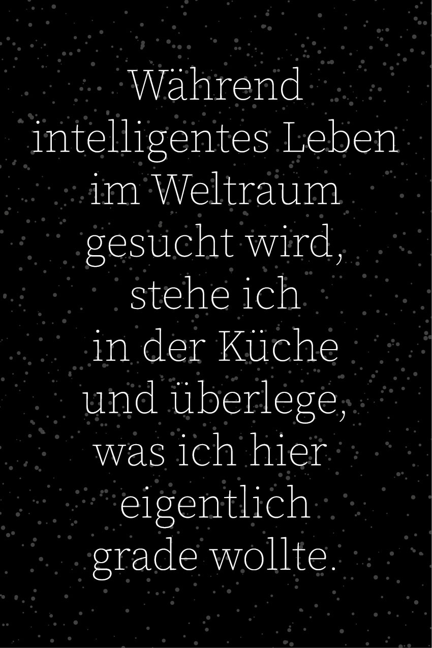 Spruch, bequem Schriftzug Stahlblech und Küche«, queence bestellen Wanddekoobjekt »Weltraum aus