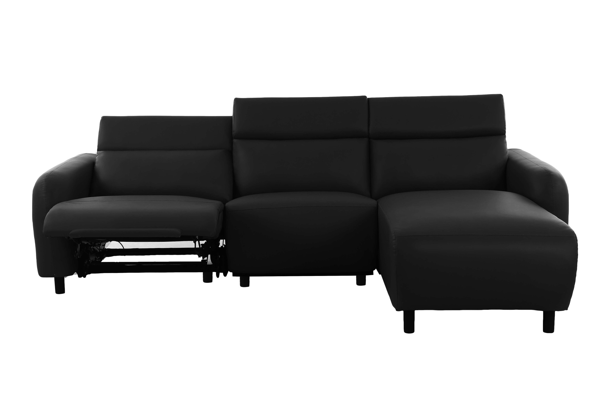 Home affaire Ecksofa »SKAANE Kunstleder, L-Form, 274 cm, manuelle u. elektrische Funktion,«, Kopfteilverstellung, Relax-und Liegefunktion, Federkernpolsterung