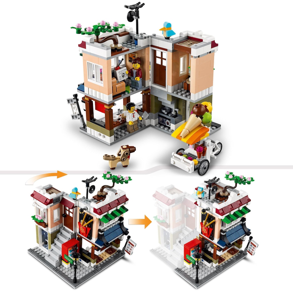 LEGO® Konstruktionsspielsteine »Nudelladen (31131), LEGO® Creator 3in1«, (569 St.)