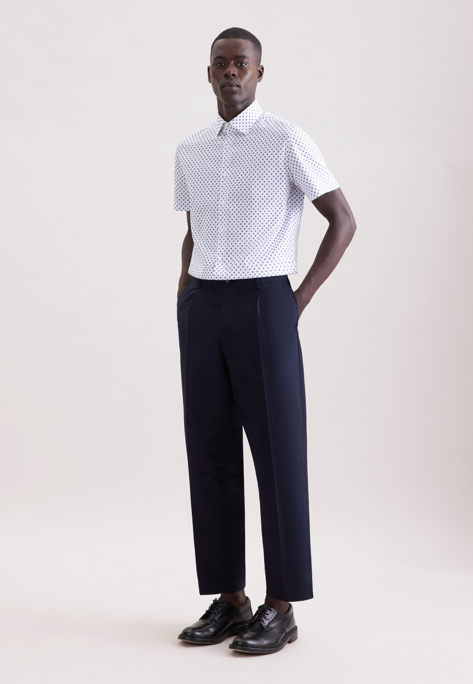 seidensticker Businesshemd »Schwarze Rose« Slim 1/2 Kentkragen Druck