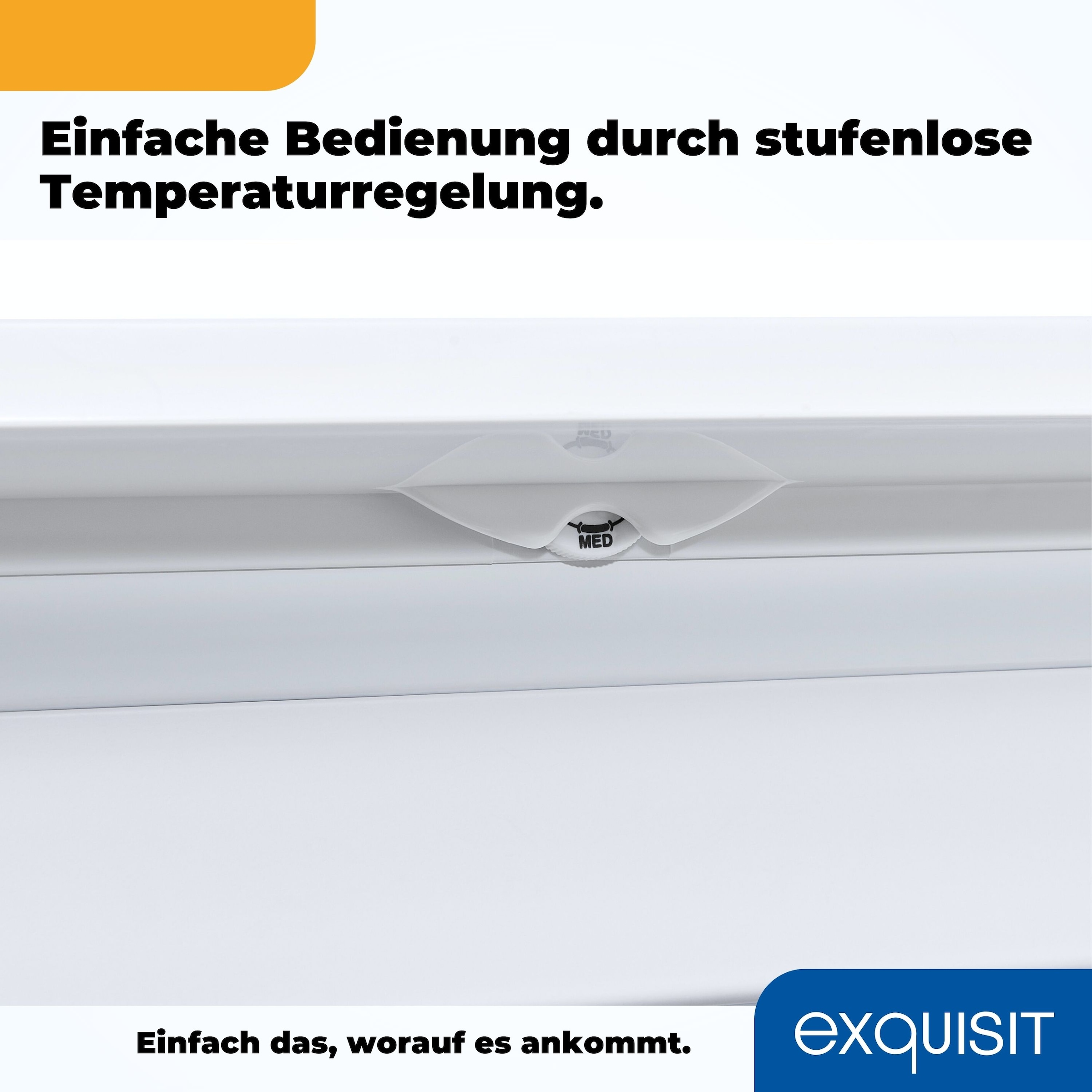 exquisit Gefrierschrank »GS81-040D weiss«, 85 cm hoch, 55 cm breit, 87 Liter Nutzinhalt, Flexibler Türanschlag, 4 Sterne Gefrieren