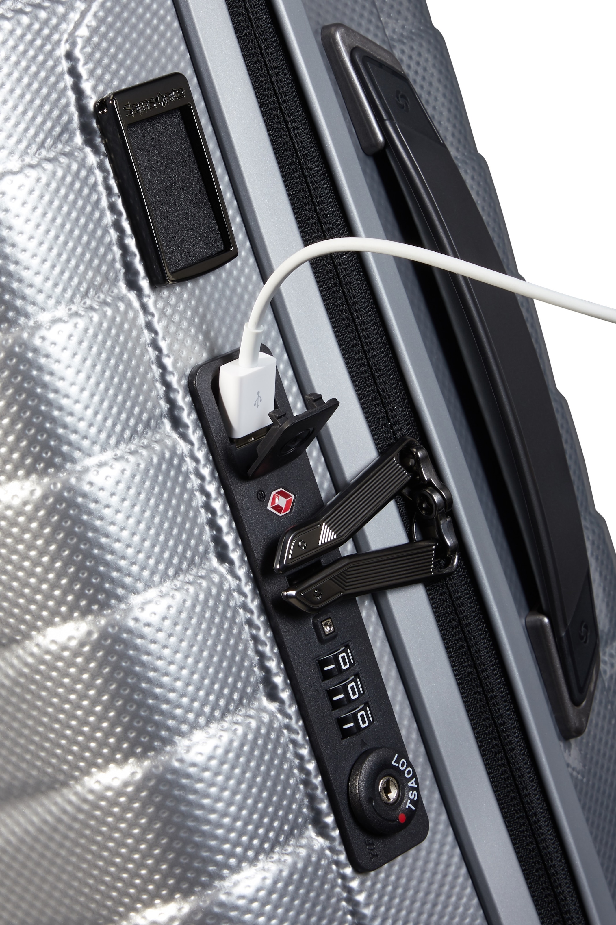 Samsonite Hartschalen-Trolley »PROXIS 55 exp«, 4 St. Rollen, Handgepäck-Koffer Reisekoffer TSA-Zahlenschloss USB-Schleuse